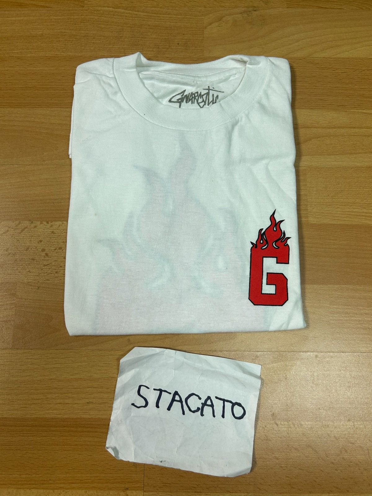 Gnarcotic × Rap Tees Gnarcotic Lil Gnar Fire Hazrd Tee White/Red Size US S / EU 44-46 / 1 - 7 Thumbnail