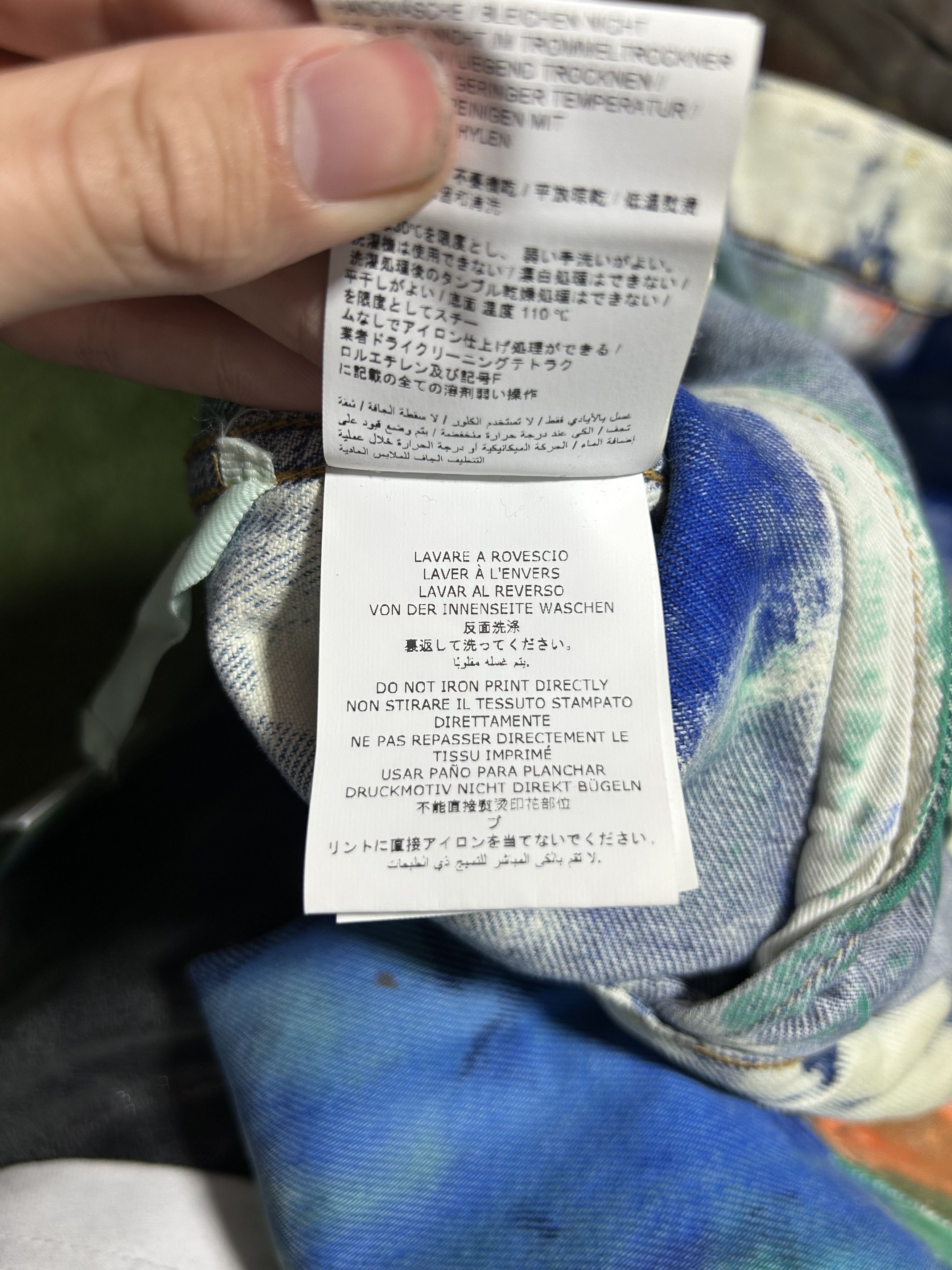 Off-White Off-White Painted Distressed Denim Jacket Size US L / EU 52-54 / 3 - 10 Thumbnail