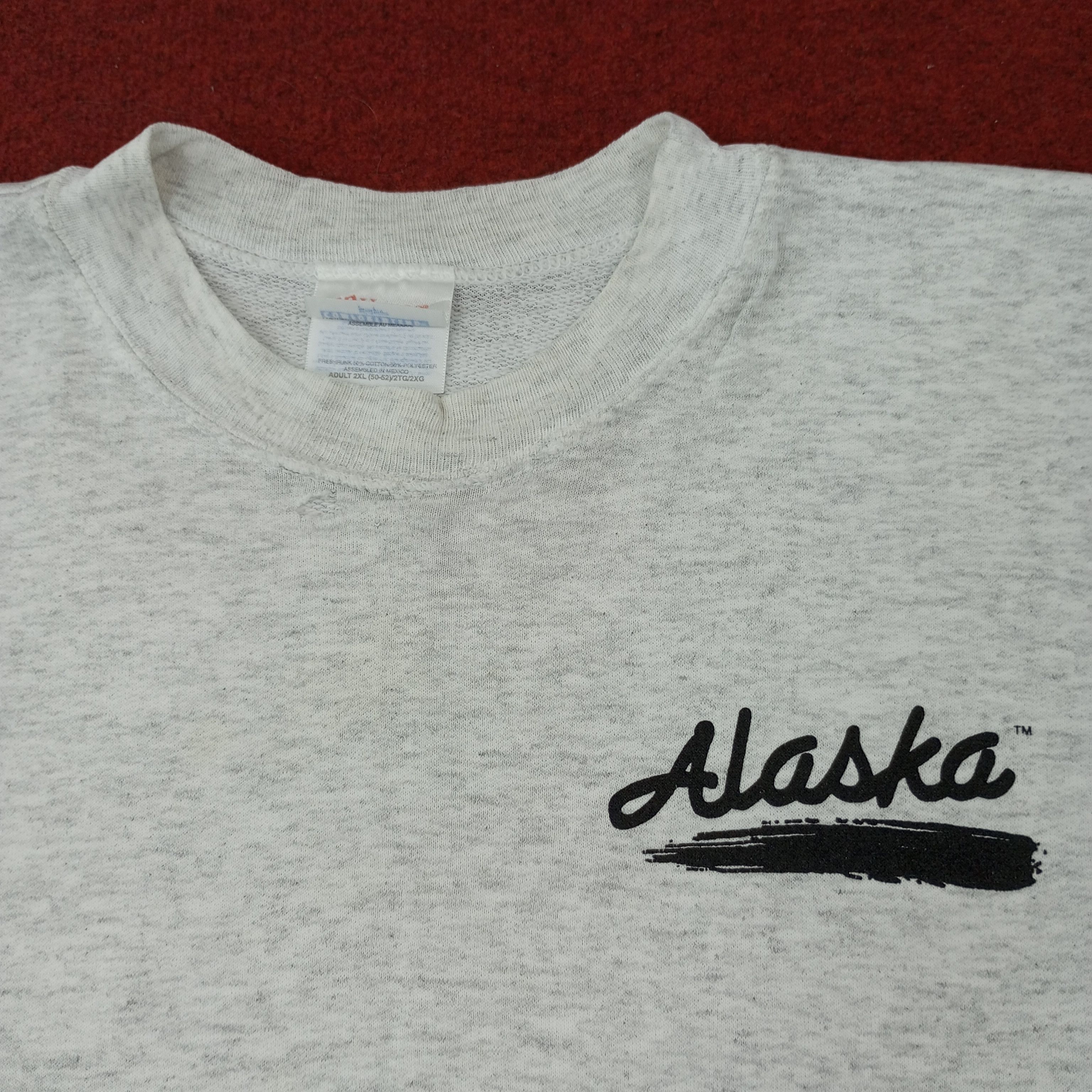 Vintage Alaska Streetwear Style Vintage Sweatshirt c230n10 Size US XXL / EU 58 / 5 - 2 Thumbnail
