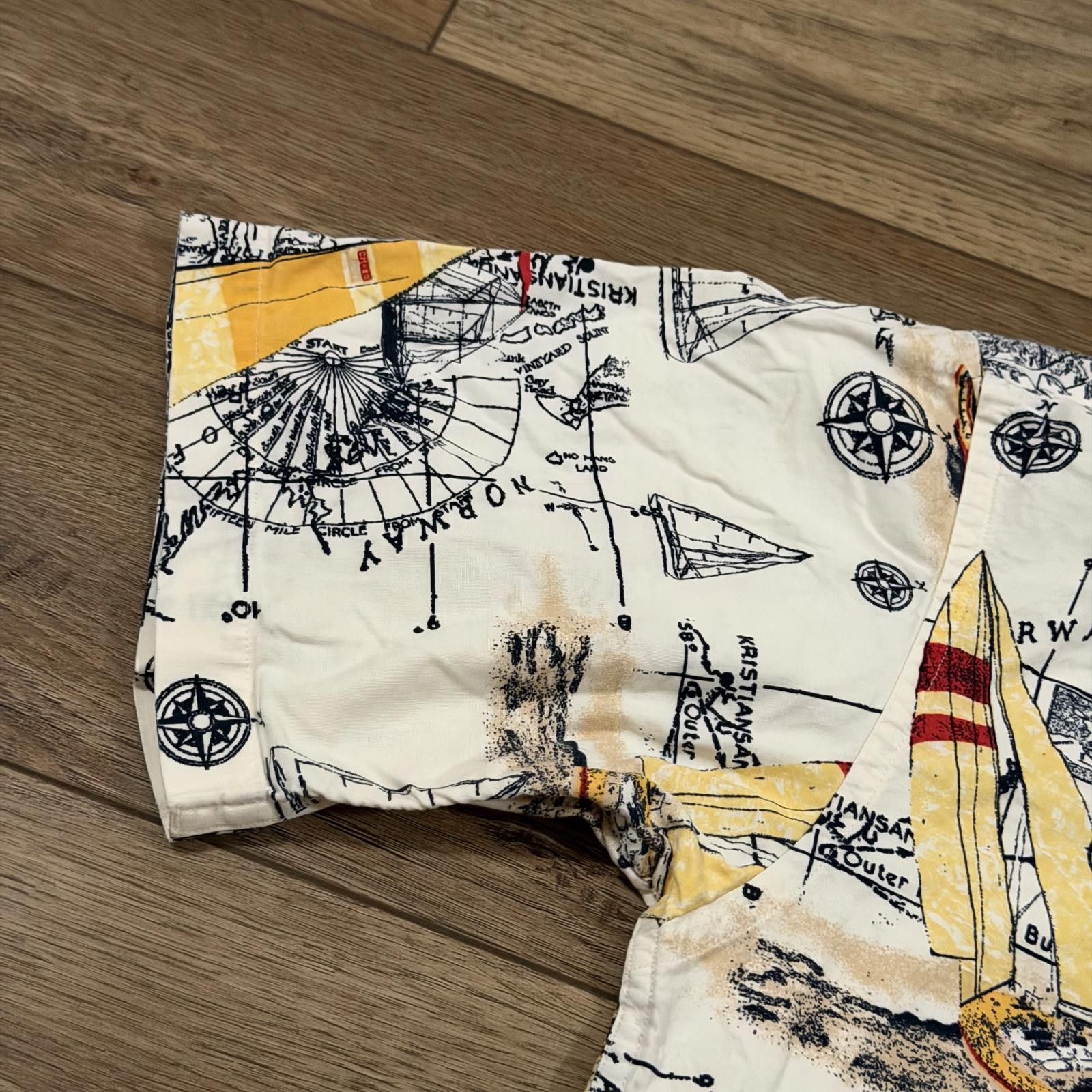Puritan Vintage 90s Puritan Art Sailing Travel All Over Print Shirt Size US M / EU 48-50 / 2 - 6 Thumbnail