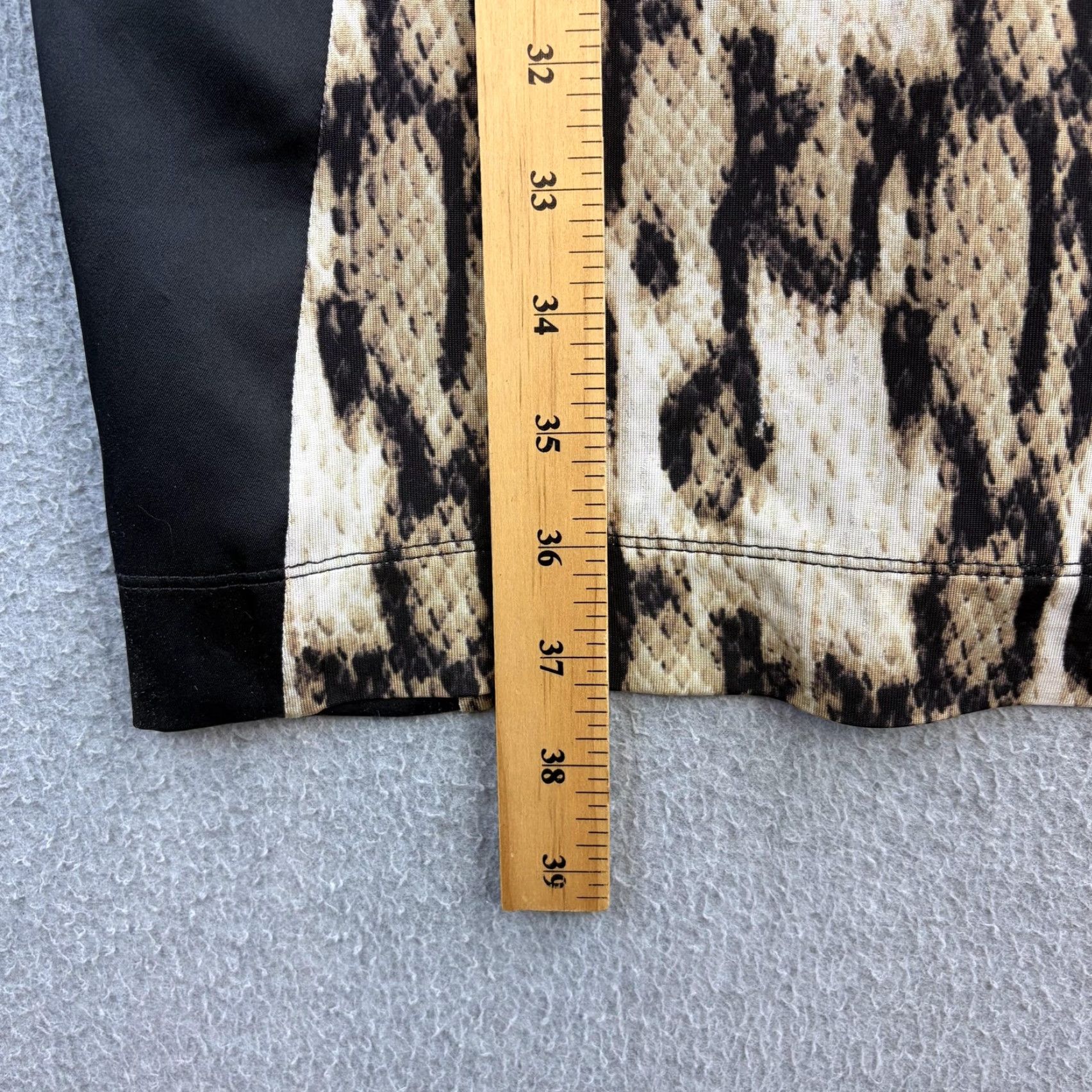 Just Cavalli Just Cavalli Dress Womens 46 Beige Animal Print Cutout Bodycon Long Sleeve Knee Length Zipper Backless Ladies Venntage? Size L / US 10 / IT 46 - 3 Thumbnail