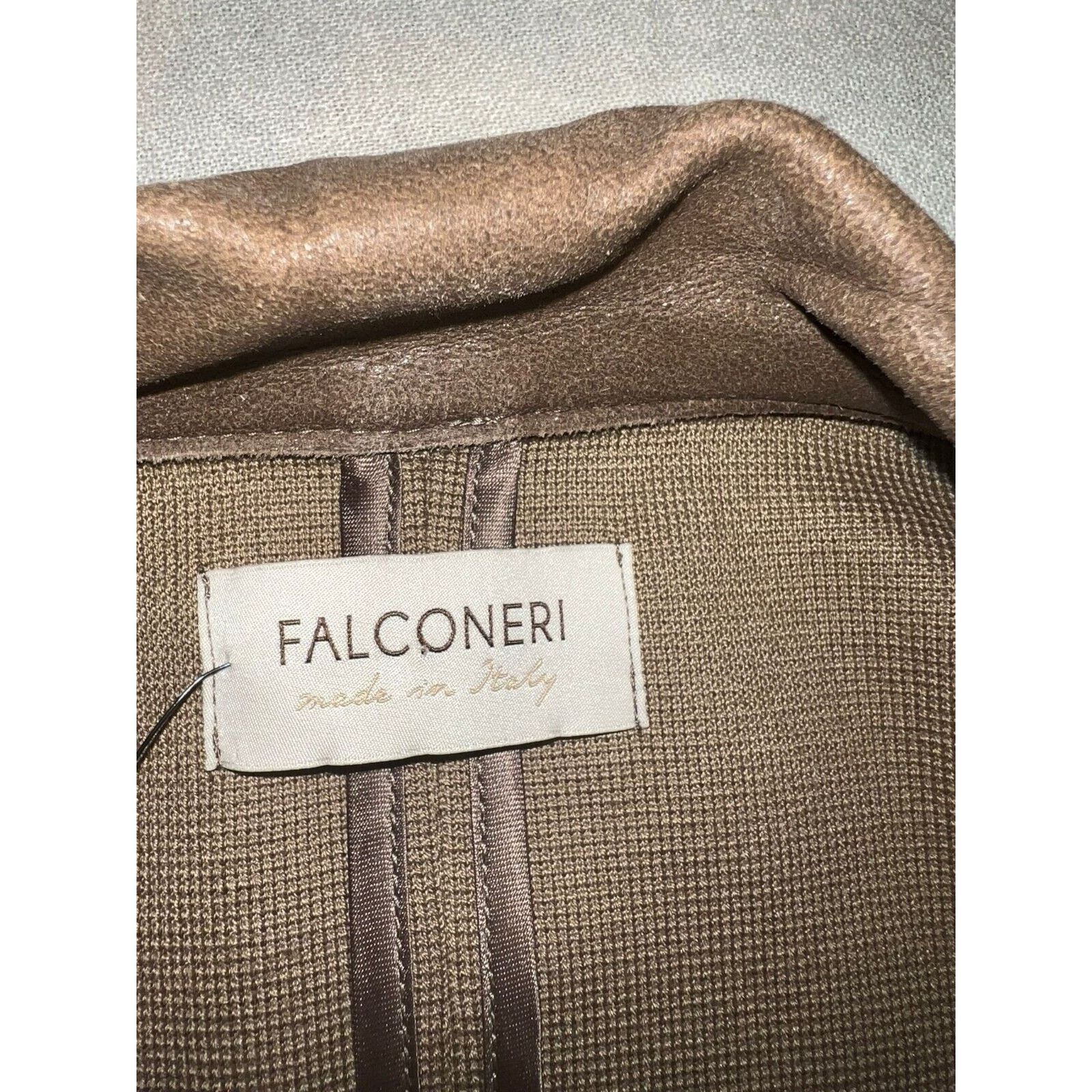 FALCONERI Italy Fine Leather Suede Womens Jacket Size XS