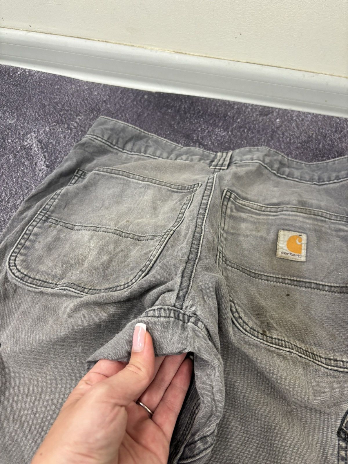 Carhartt Vintage Carhartt Double Knee Distressed Utility Work Pants Size US 31 - 8 Thumbnail