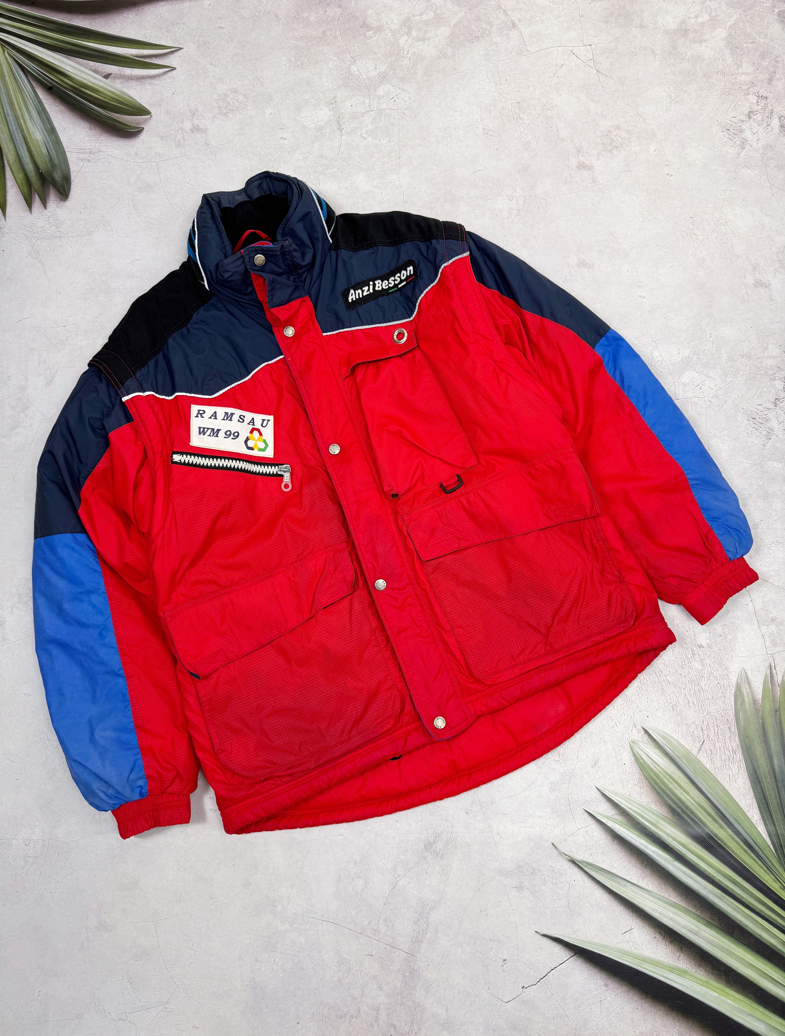 Vintage Anzi Besson Jacket FIS Nordic World Ski Champ 99 Ramsau Size US XL / EU 56 / 4 - 1 Thumbnail