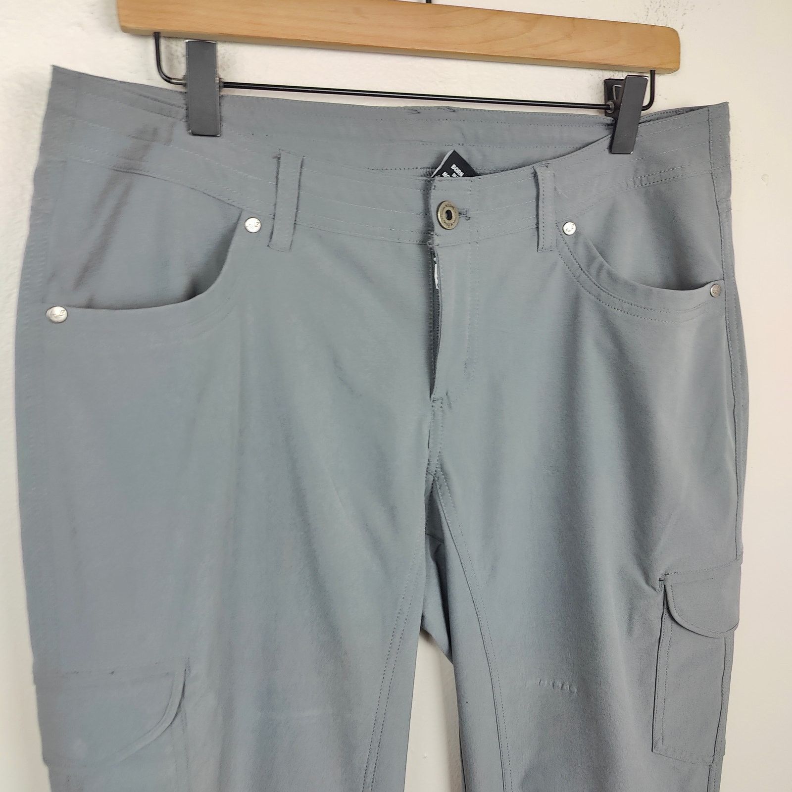 Kuhl Kuhl Freeflex Roll Up Cargo Pants Womens 12 Flint Gray Size 34" / US 12 / IT 48 - 2 Thumbnail