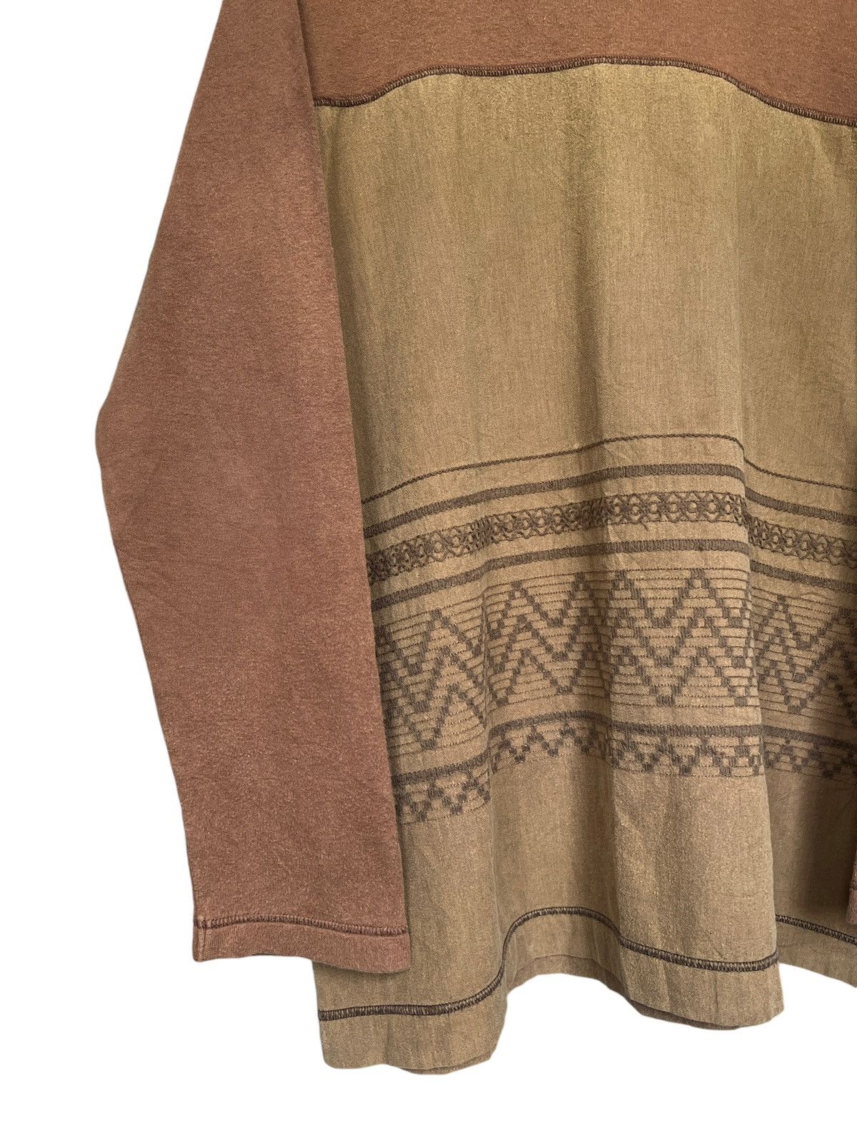 Hai Sporting Gear × Issey Miyake Vintage Hai Sporting Gear Navajo Embroidery Longsleeve Shirt Size US L / EU 52-54 / 3 - 4 Thumbnail