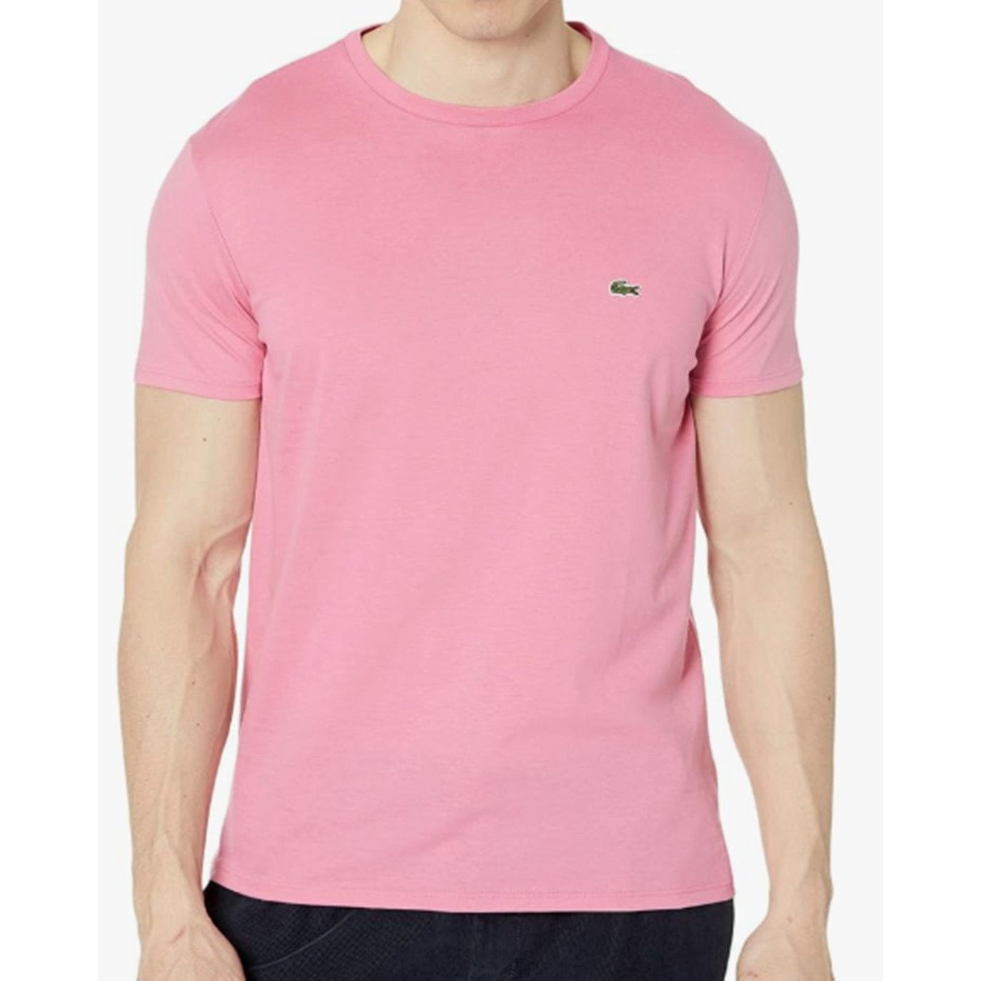 Lacoste Lacoste Men's Crew Neck Pima Cotton Jersey T-Shirt Pink 2XL Size US XXL / EU 58 / 5 - 1 Thumbnail
