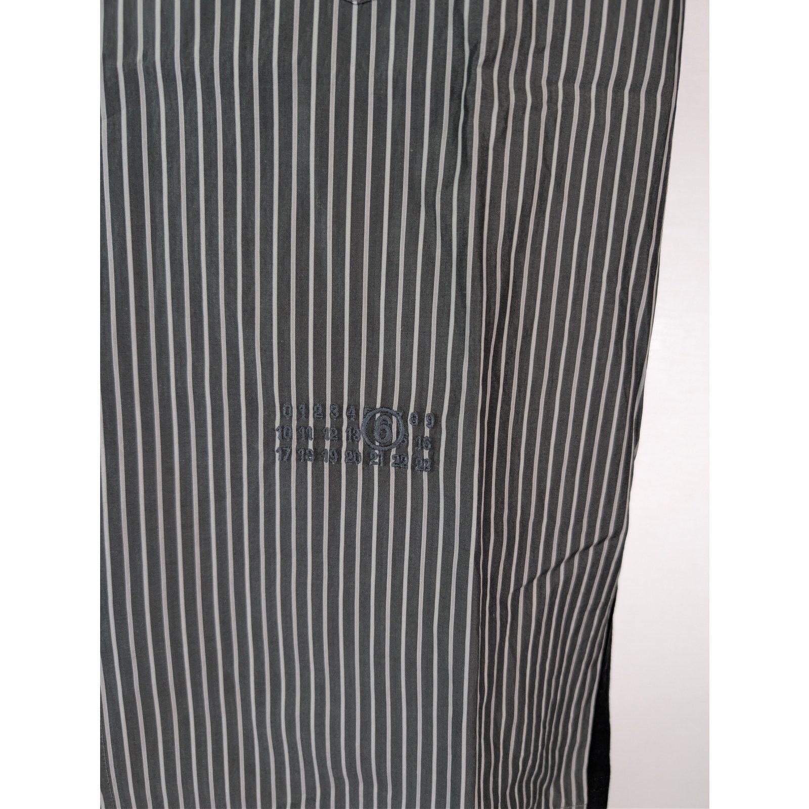 Maison Margiela o1rshd1 striped button-up t-shirt in Black Size US M / EU 48-50 / 2 - 8 Thumbnail