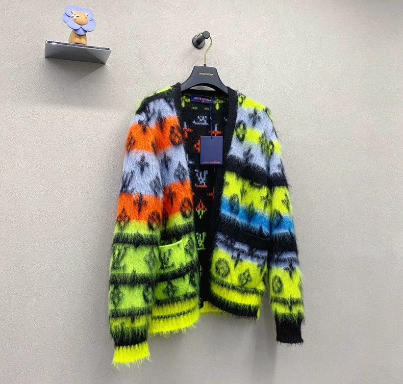 Louis Vuitton Louis Vuitton Colorful mohair knitted cardigan sweater 2503 Size US XS / EU 42 / 0 - 3 Thumbnail