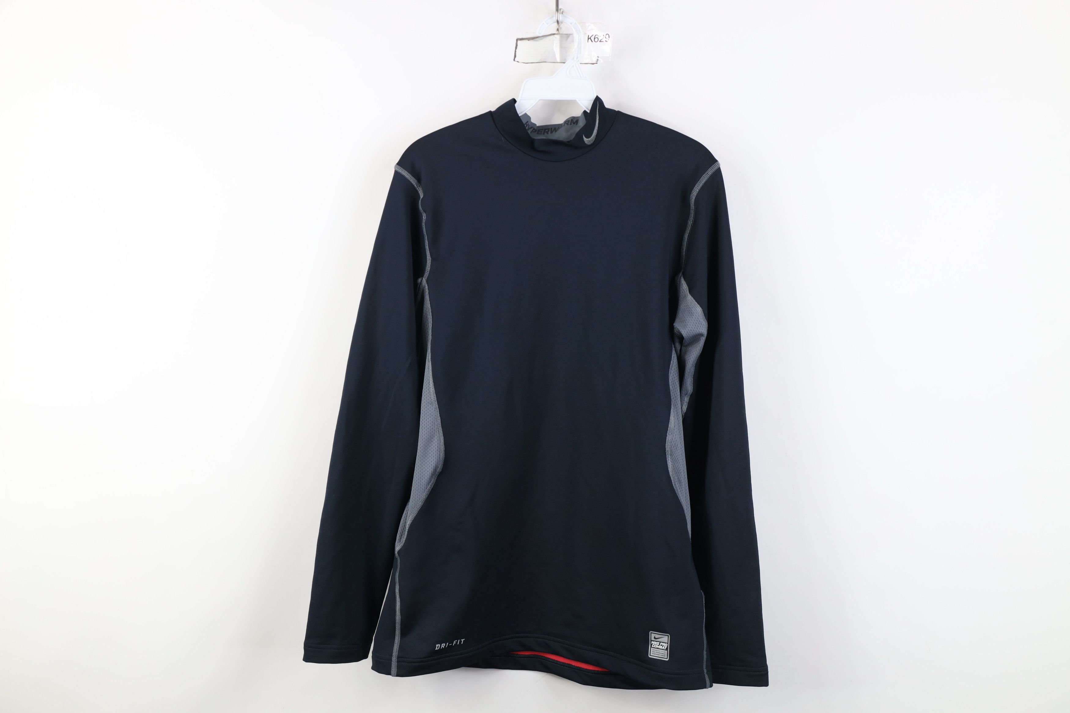 Nike Nike Pro Combat Hyperwarm Mock Neck Training T-Shirt Size US M / EU 48-50 / 2 - 1 Thumbnail