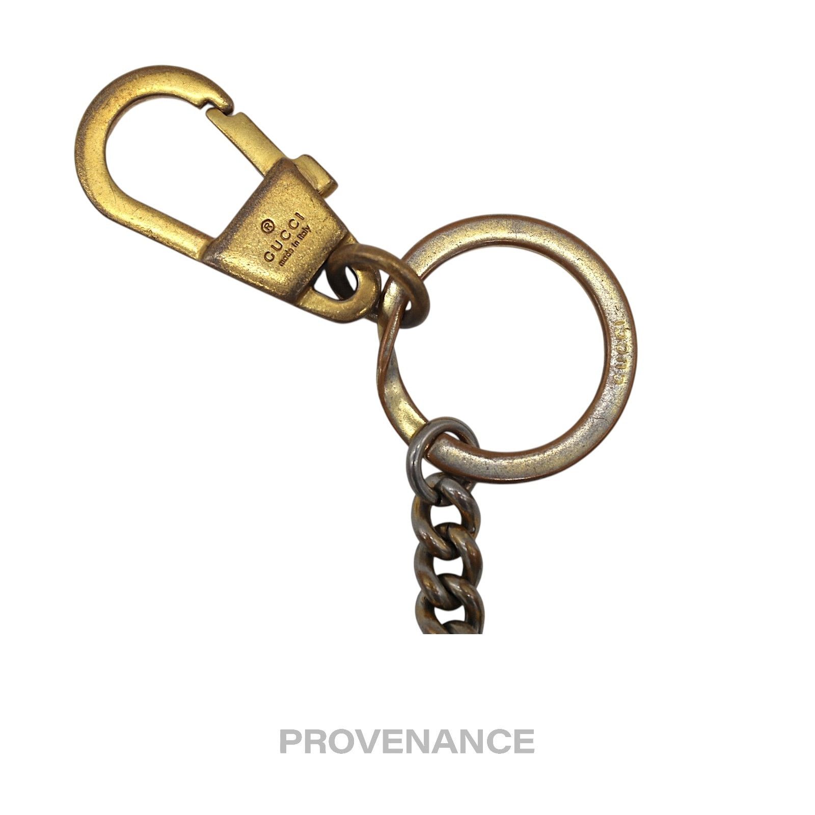 Gucci 🔴 Gucci Embroidered Worldwide logo Keychain - White Leather Size ONE SIZE - 5 Thumbnail