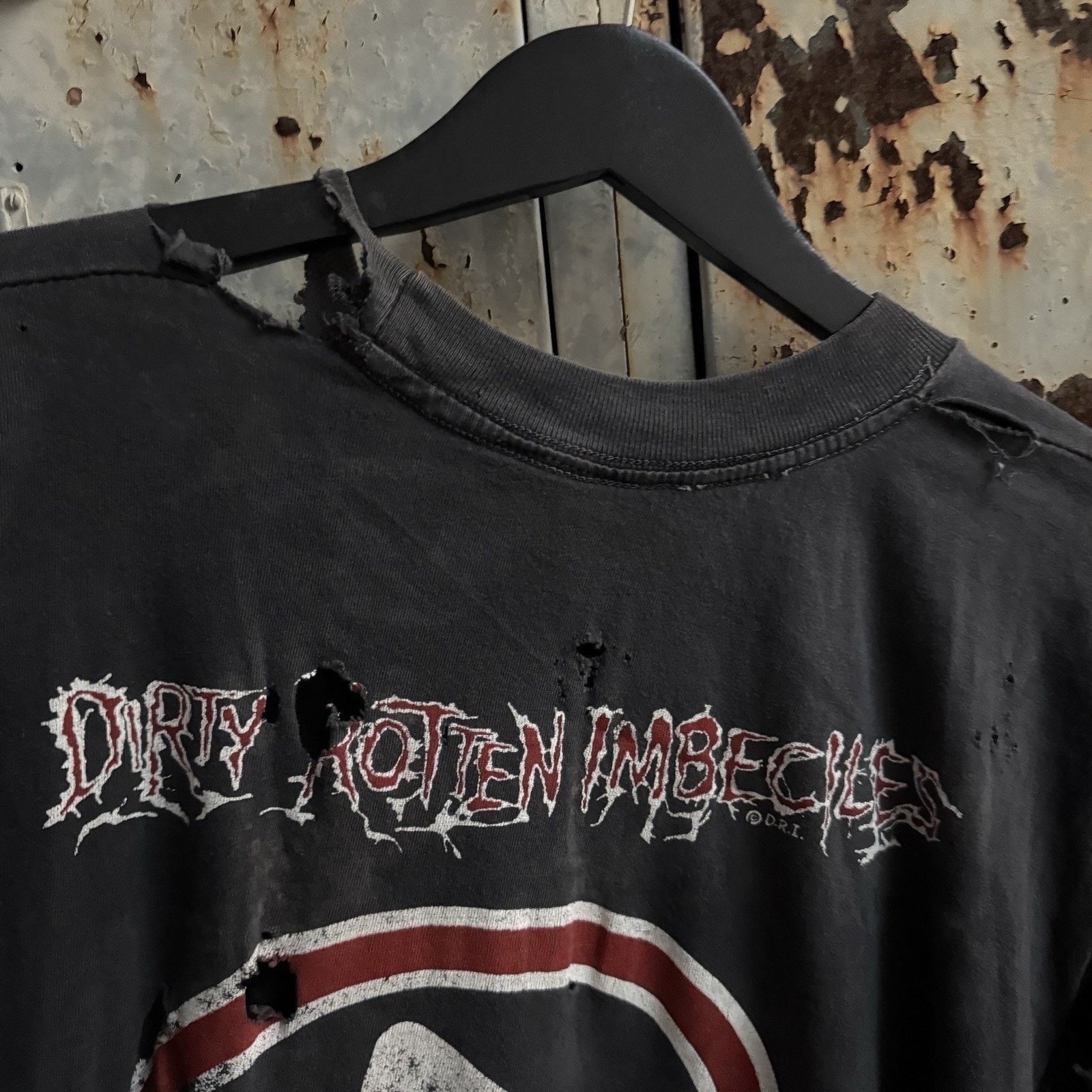 Vintage Vintage 80s Dirty Rotten Imbeciles DRI Black Thrash T Shirt Size US M / EU 48-50 / 2 - 13 Thumbnail