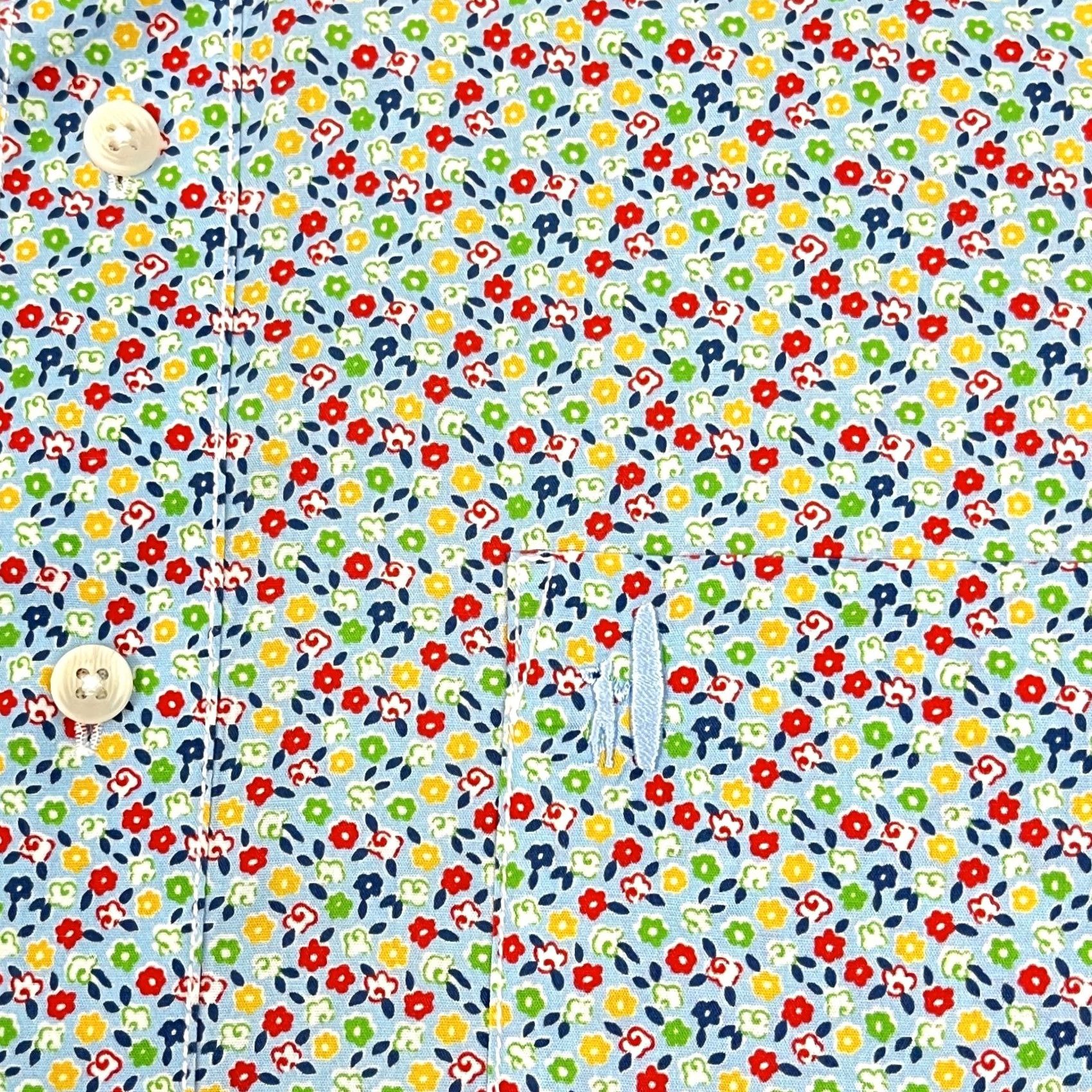 johnnie-O VINTAGE Johnnie O Hangin' Out Shirt Mens 2XL Blue Micro Floral Hawaiian Button Up Preppy Size US XXL / EU 58 / 5 - 2 Thumbnail