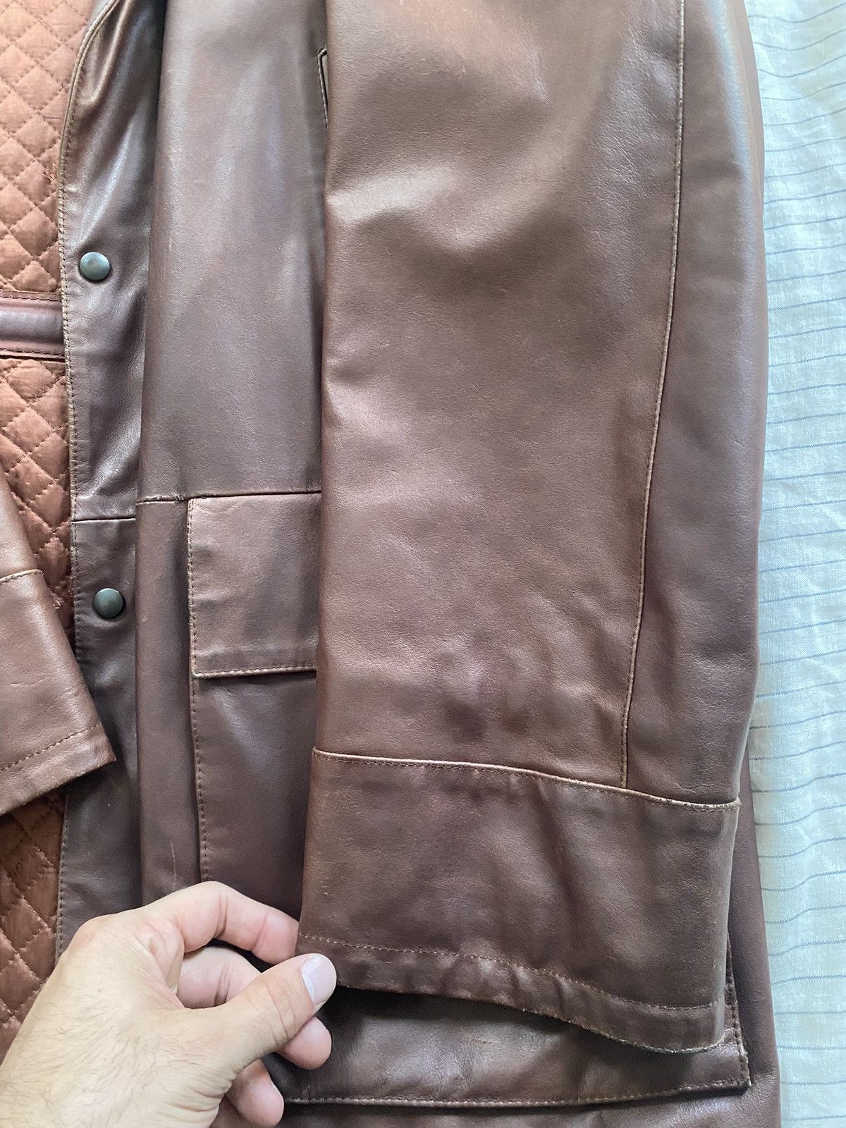 Bruno Magli Bruno Magli - leather jacket Size US XL / EU 56 / 4 - 4 Thumbnail