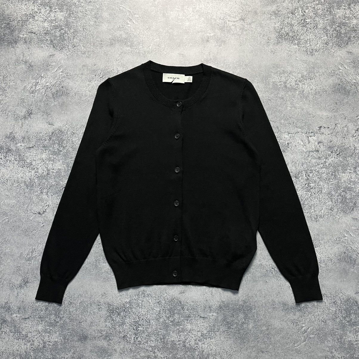 Coach × Designer Coach Black Cardigan Sweater Luxury Designer Size XXS / US 00 / IT 34 - 1 Thumbnail