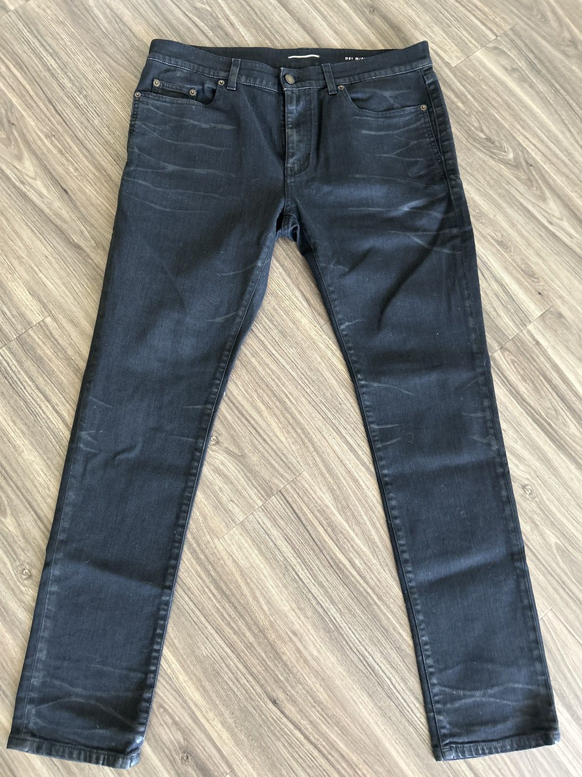 image of Saint Laurent Paris Saint Laurent Denim in Black, Men's (Size 33)