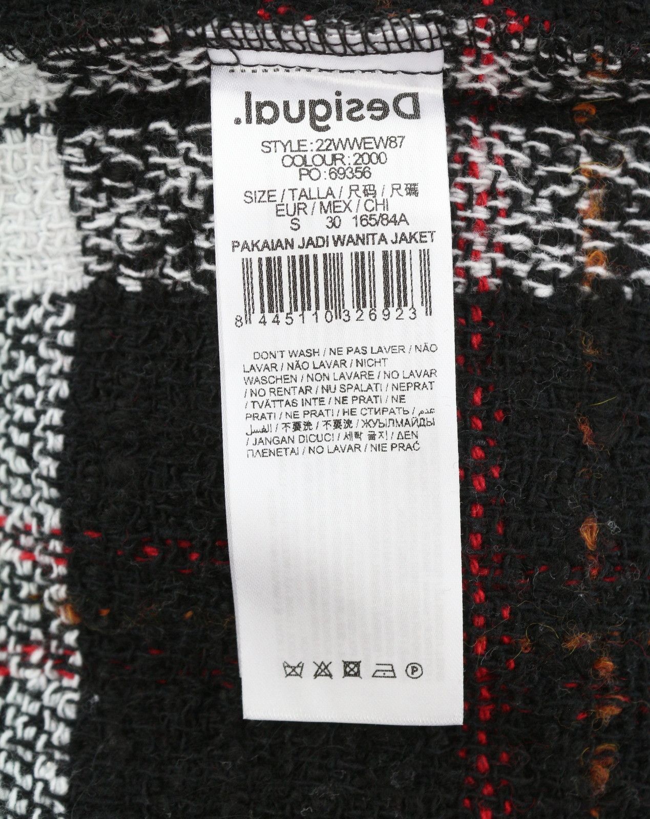 Desigual CHAQ TUCSON S Check Snap Overshirt Jacket 88698 Size S / US 4 / IT 40 - 8 Thumbnail