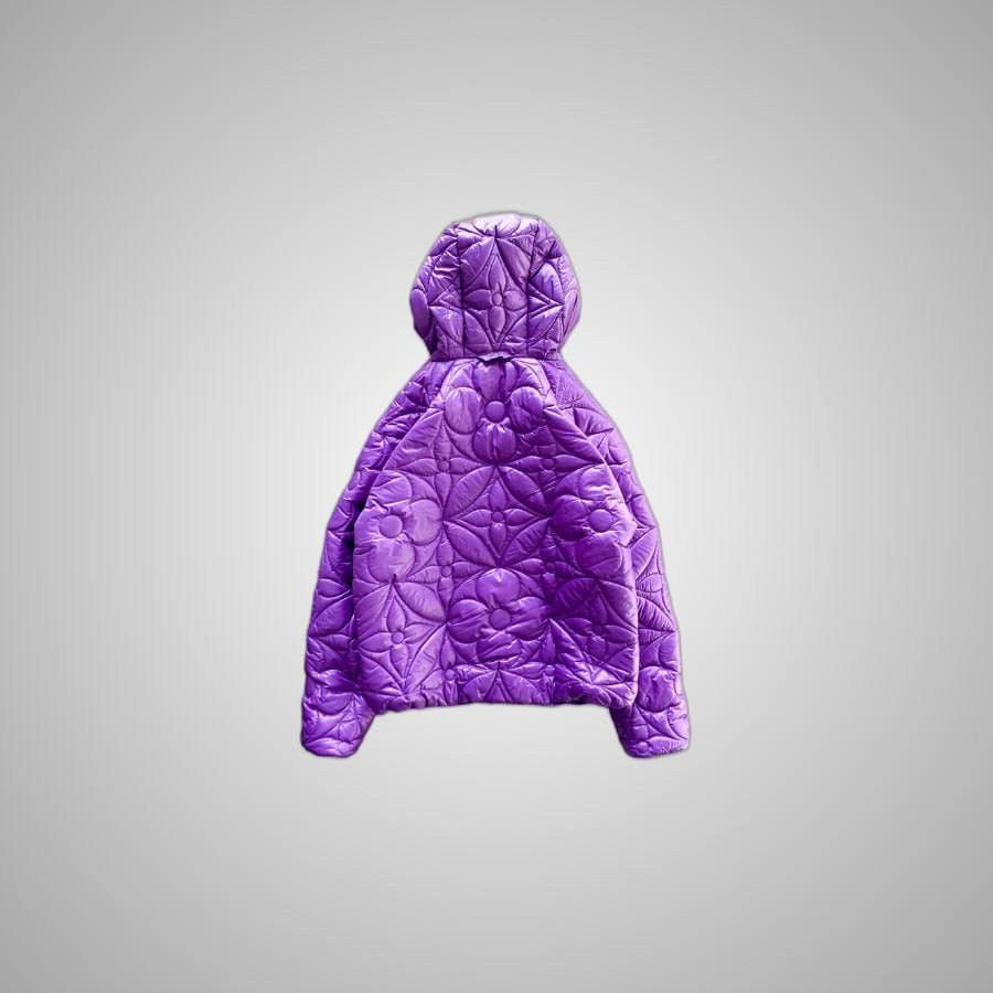 Louis Vuitton LOUIS VUITTON PURPLE FLOWER MONOGRAM PUFFER JACKET Size US M / EU 48-50 / 2 - 2 Thumbnail