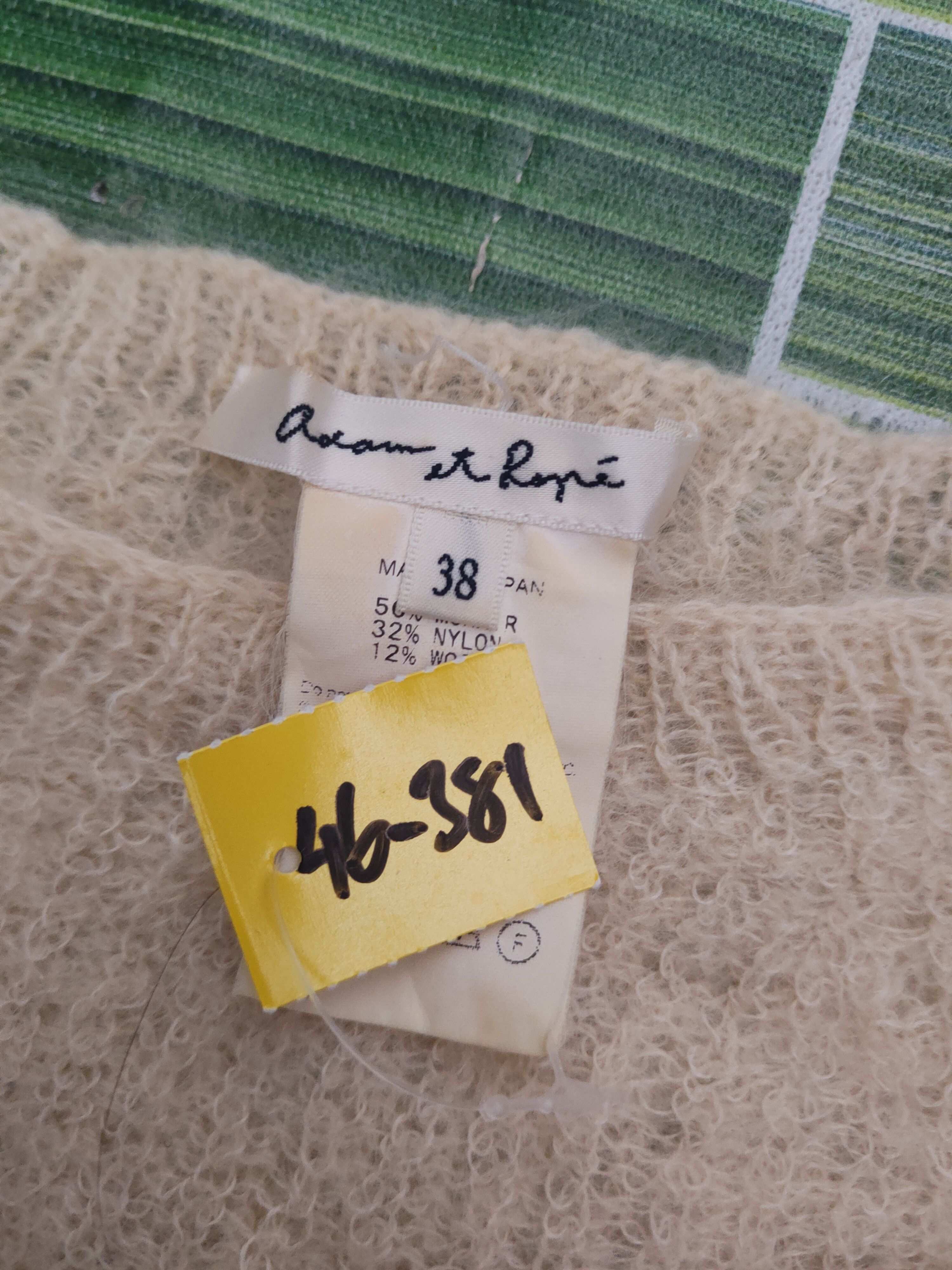 ADAM ET ROPE DL Adam et Rope Light Yellow Knitwear Crop Tops #46-381 Size XS / US 0-2 / IT 36-38 - 12 Thumbnail