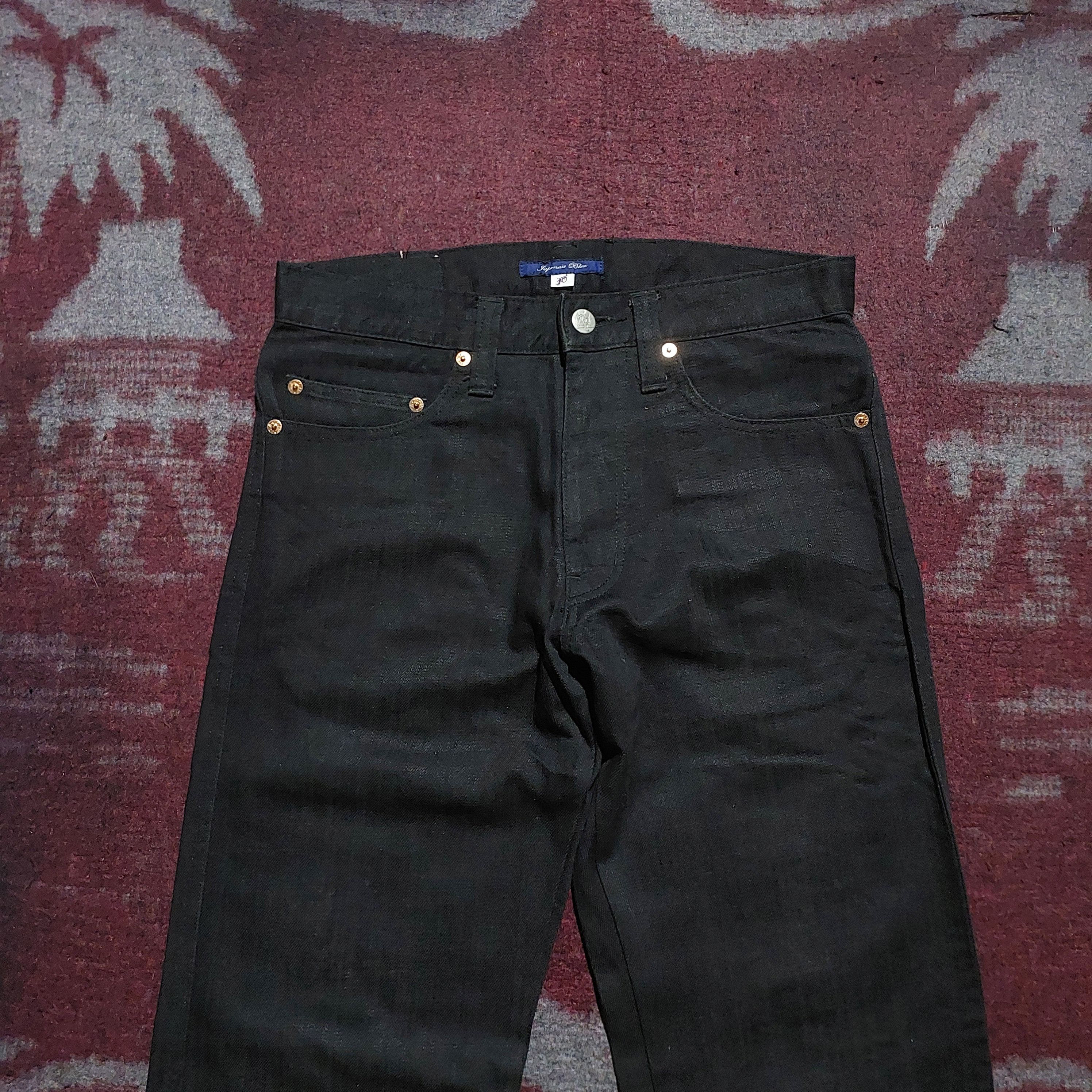 Tornado Mart Japanois Bleu red rose embroidered black denim Size US 30 / EU 46 - 4 Thumbnail