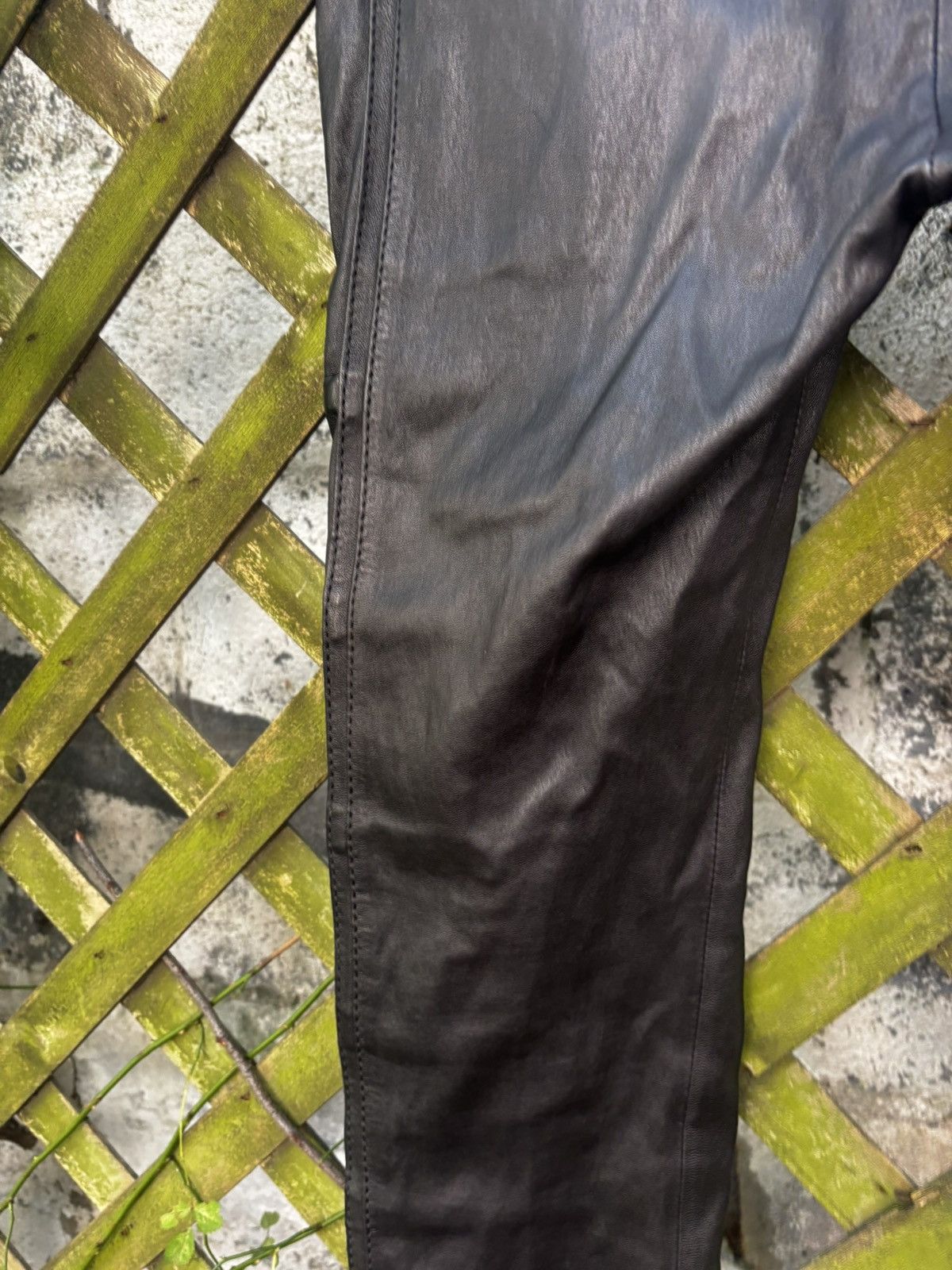 Dior Dior Homme AW08 Ribbed Leather Moto Pants Size US 30 / EU 46 - 12 Thumbnail
