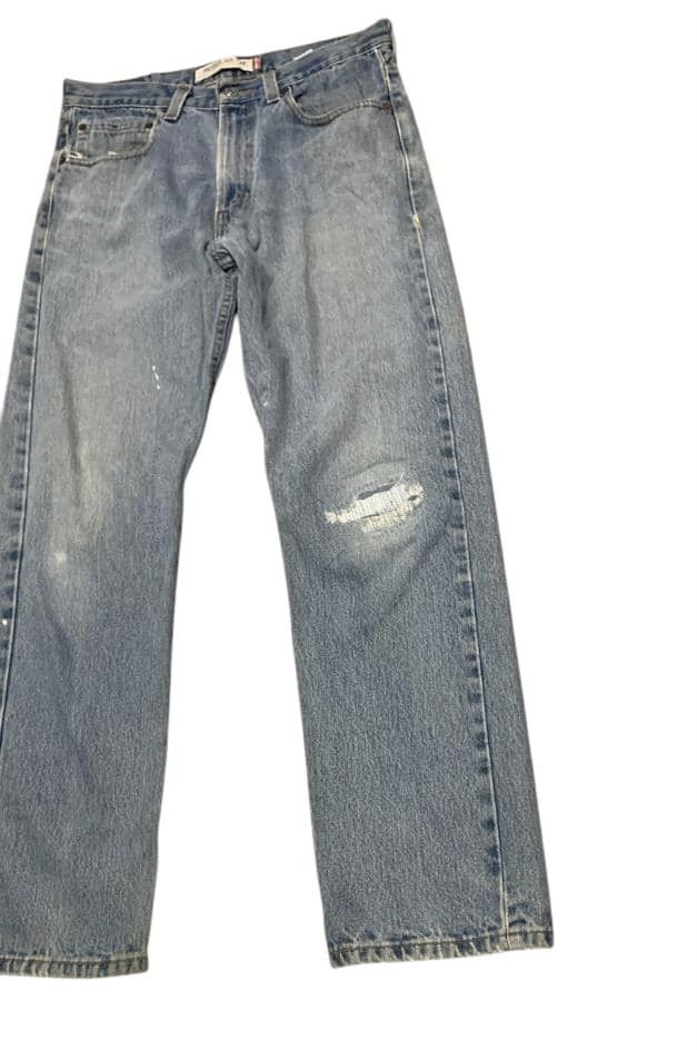 Levi's Vintage Levis 505 Regular Fit Faded Blue Jeans Distressed Size US 33 - 4 Thumbnail