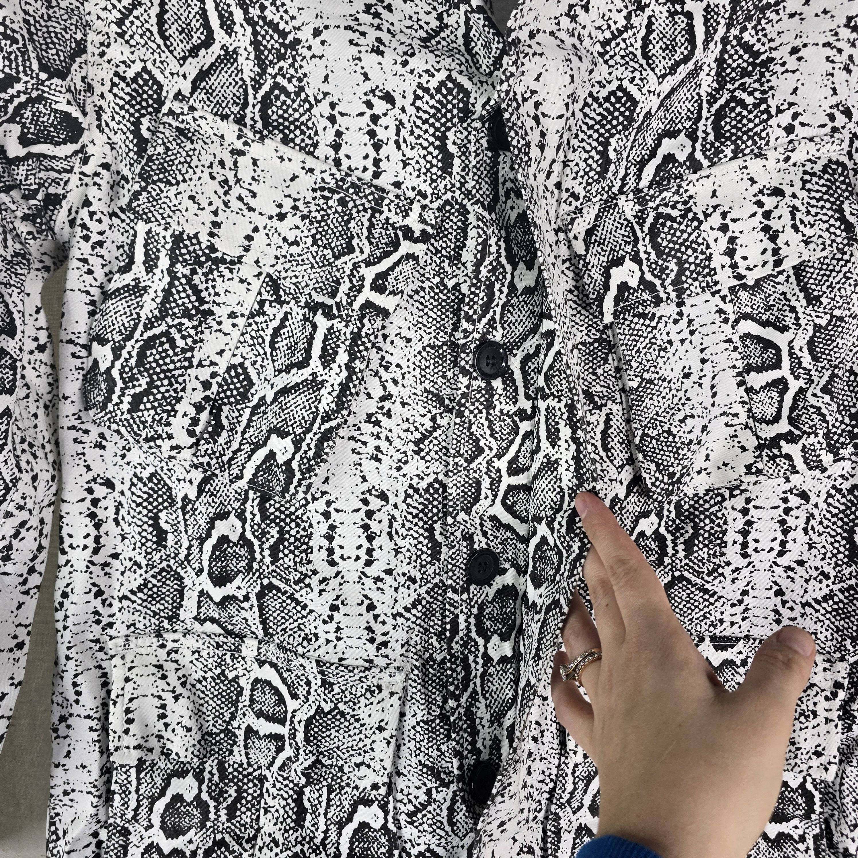 Seventh Heaven Seventh Heaven Mens Small Snake Print Cotton 3D Cross Jacket Size US S / EU 44-46 / 1 - 4 Thumbnail