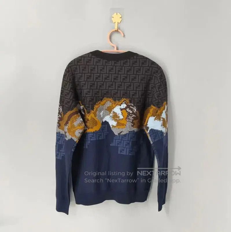 Fendi Fendi Blue Wool Men's Knit Sweater . Size US S / EU 44-46 / 1 - 2 Thumbnail