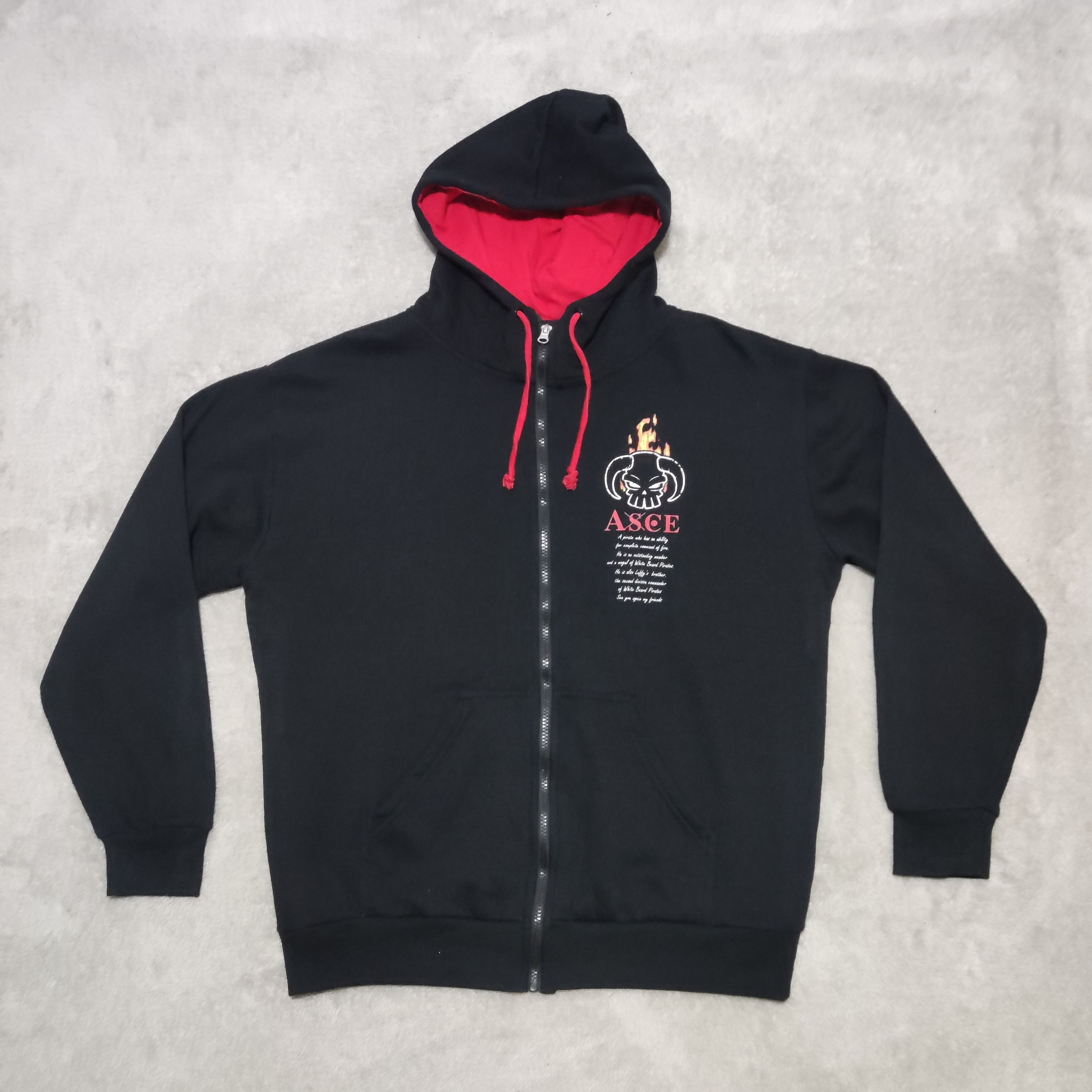 One Piece Official One Piece Portgas D. Ace Tribute Full-Zip Hoodie Size US XL / EU 56 / 4 - 2 Thumbnail