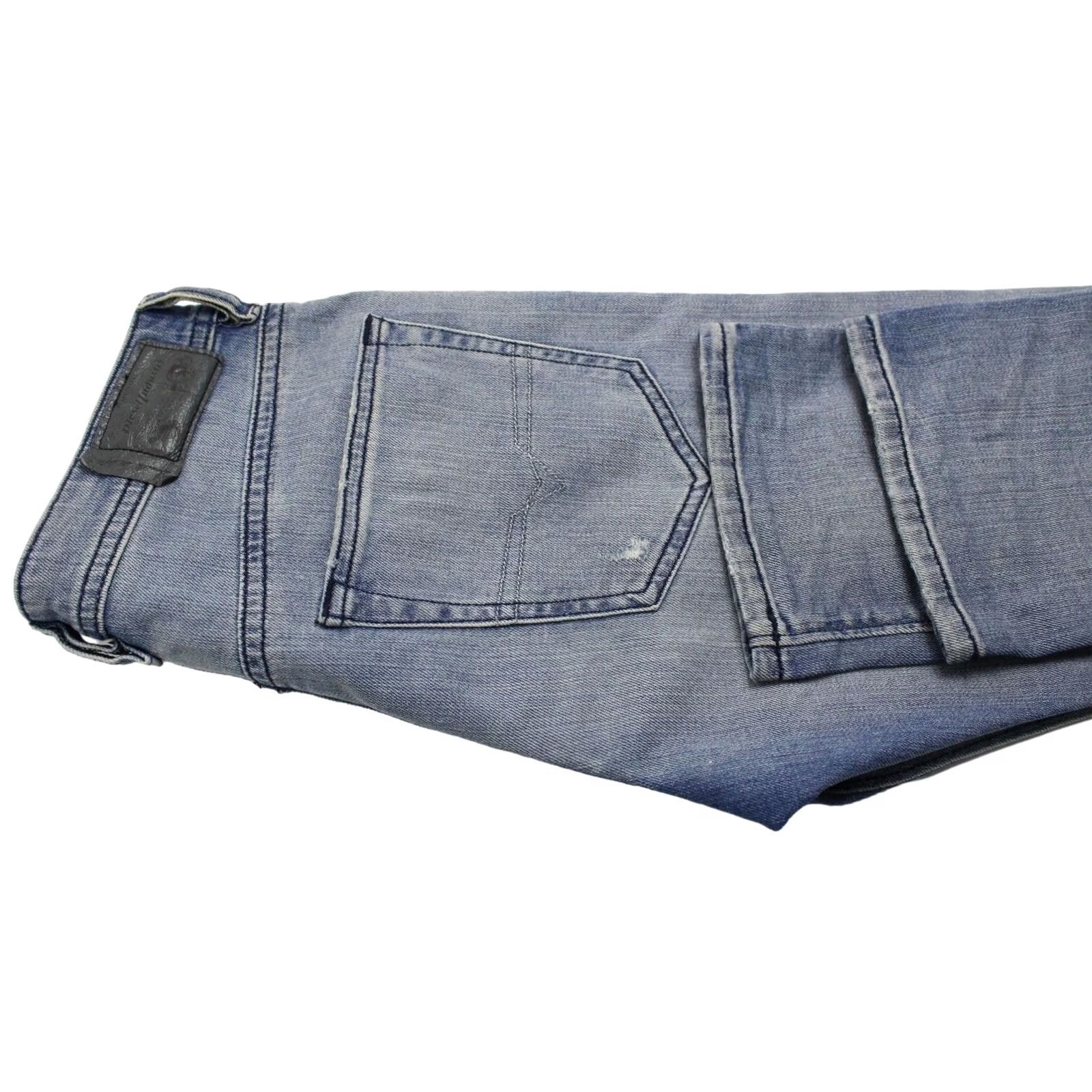 Diesel DIESEL Buster Slim Stretch Jeans Men's W28/L32 Distressed Blue R25H8 Size US 28 / EU 44 - 5 Thumbnail