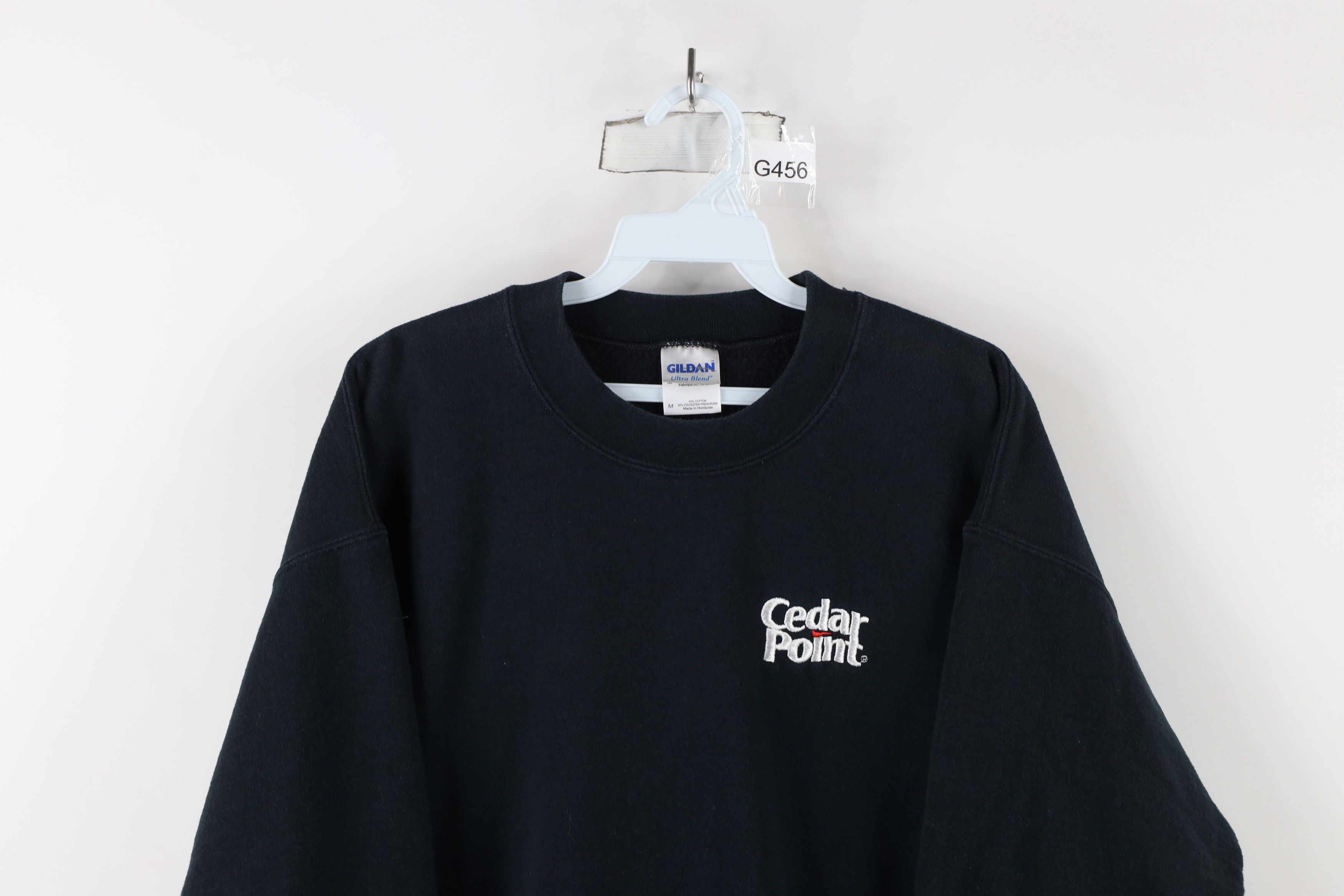 Vintage Vintage 90s Spell Out Cedar Point Crewneck Sweatshirt Black Size US M / EU 48-50 / 2 - 2 Thumbnail
