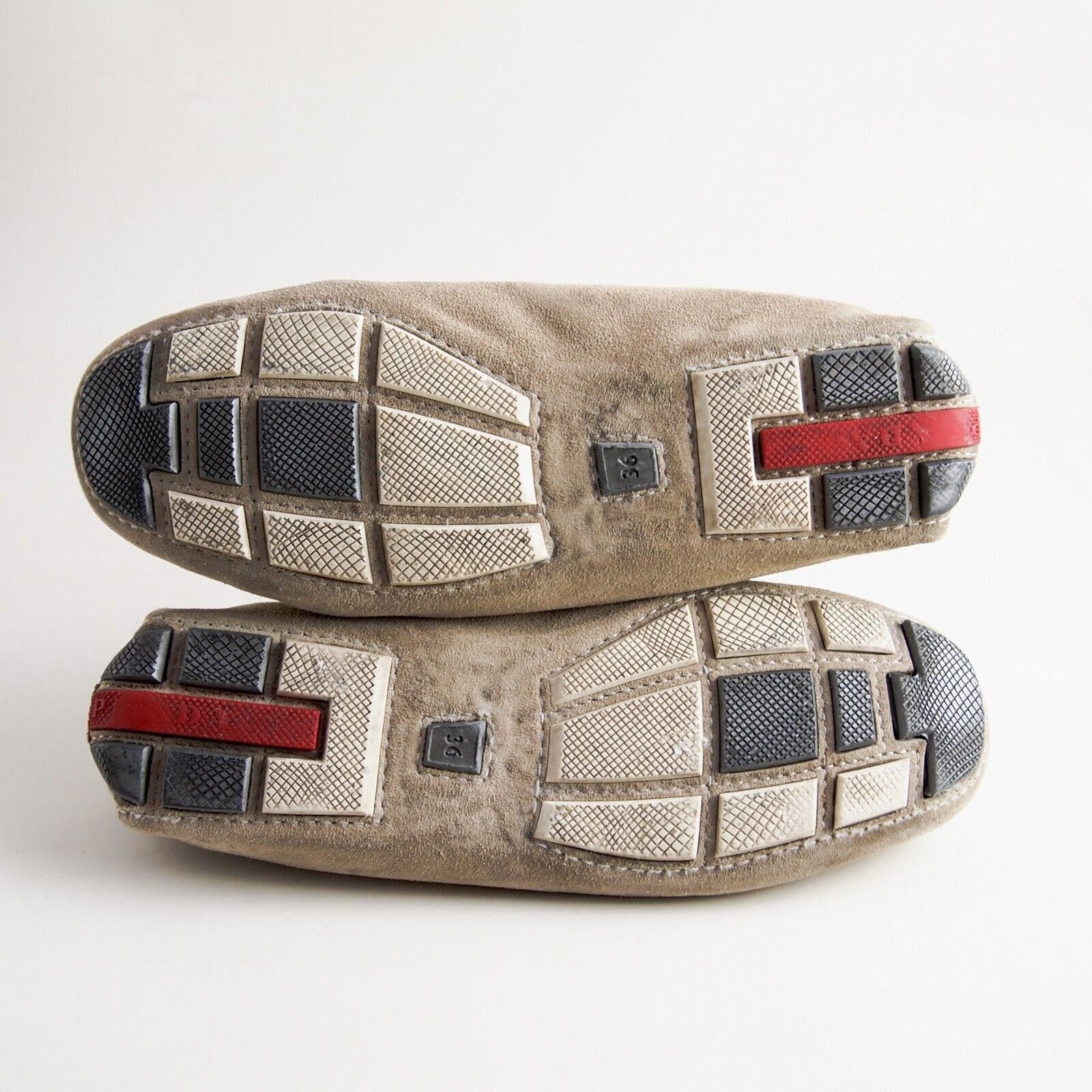 Prada Prada Driving Loafers Beige Suede Womens EU 36 US 6 Size US 6 / IT 36 - 8 Thumbnail