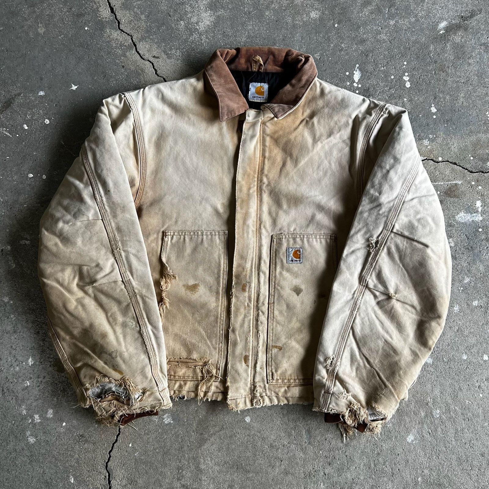 Carhartt × Vintage Carhartt faded brown thrashed arctic work wear jacket Size US L / EU 52-54 / 3 - 1 Thumbnail