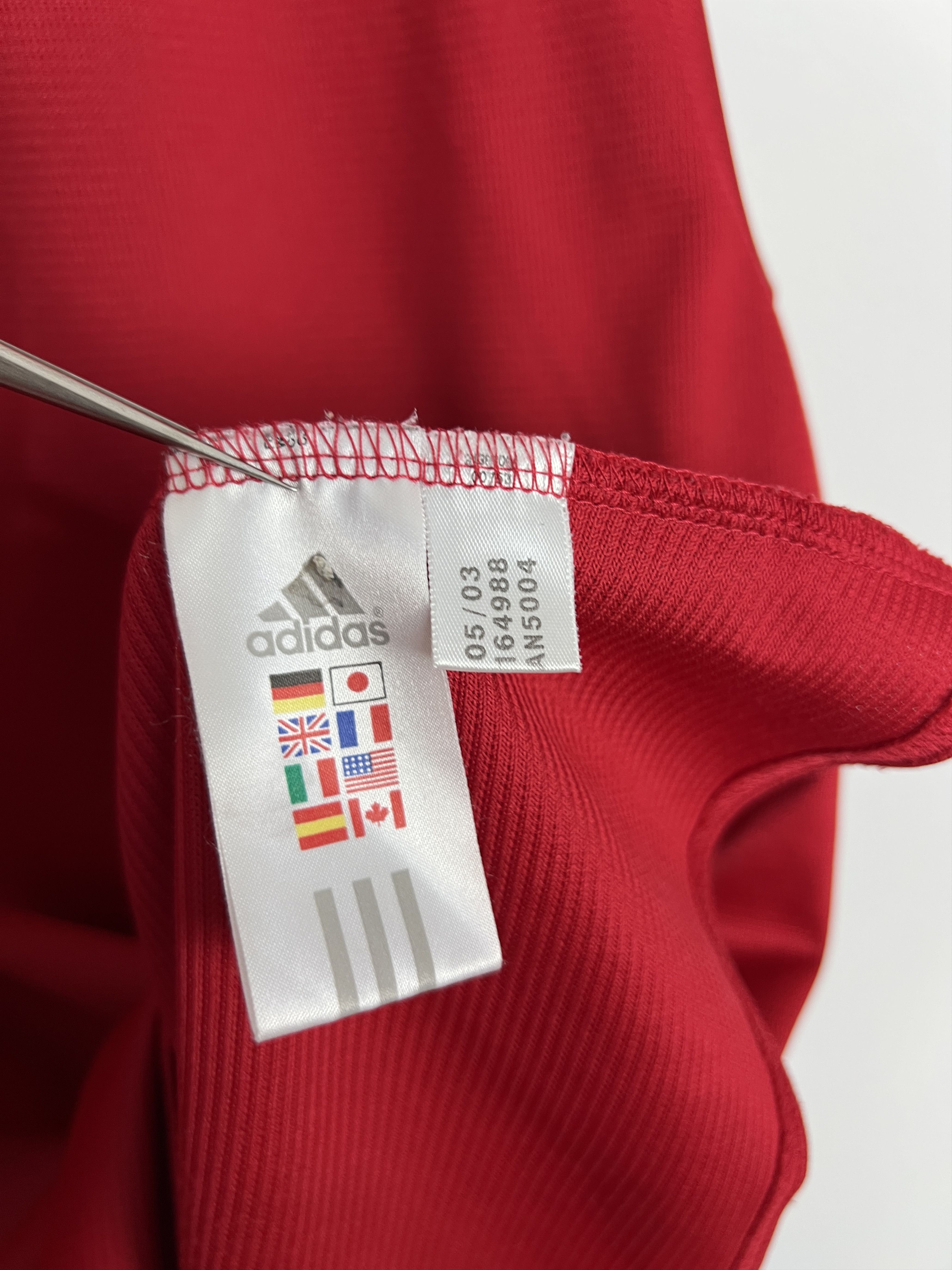 Adidas Football Template Shirt Soccer Long Sleeve Jersey Trikot Size US XL / EU 56 / 4 - 7 Thumbnail
