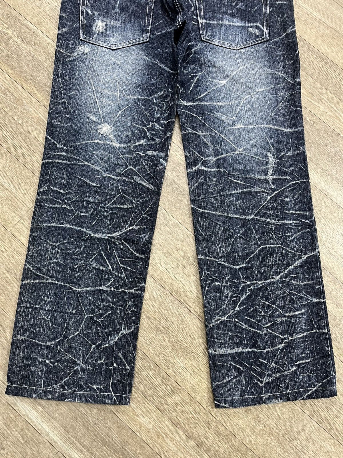 If Six Was Nine 2000s Nylaus Double Waist Distressed Punk Faded Baggy Jeans Size US 31 - 16 Thumbnail