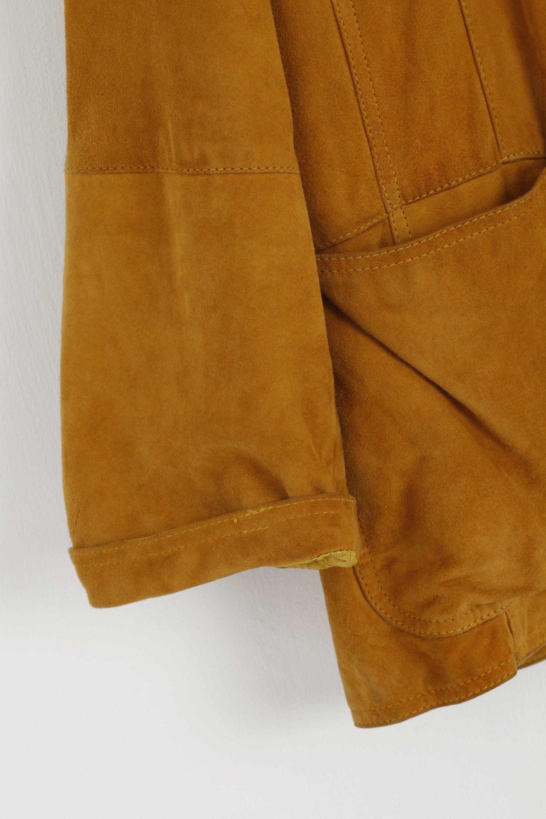 Vintage Vintage Women 48 XXL Jacket Mustard leather 7293 Size XXL / US 16-18 / IT 52-54 - 5 Thumbnail