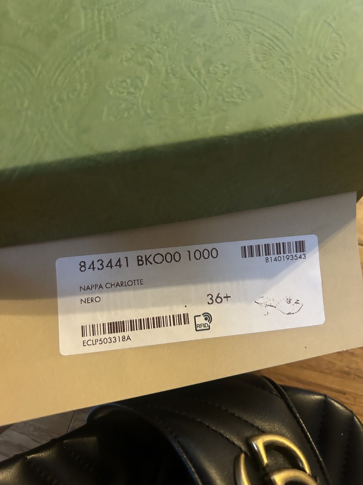 Gucci Gucci Double G Mid Heel Slide Sandal Black Nappa Charlotte Size US 6.5 / IT 36.5 - 4 Thumbnail