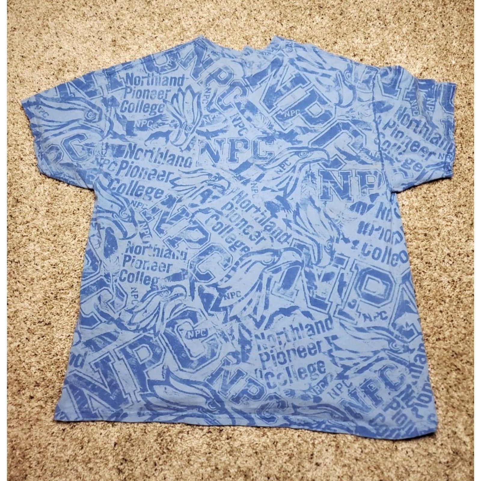 Gildan Gildan Northland Pioneer College T Shirt XL Mens Blue All Over Print Short Sleeve Shirt Ladies? Size US XL / EU 56 / 4 - 4 Thumbnail