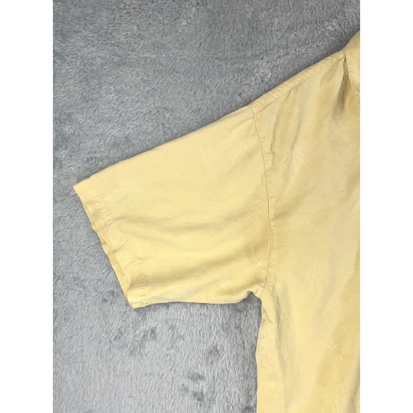 Tommy Bahama Tommy Bahama Shirt Men Extra Large Yellow Short Palm Hawaiian 100% Silk Beach Up Size US XL / EU 56 / 4 - 3 Thumbnail