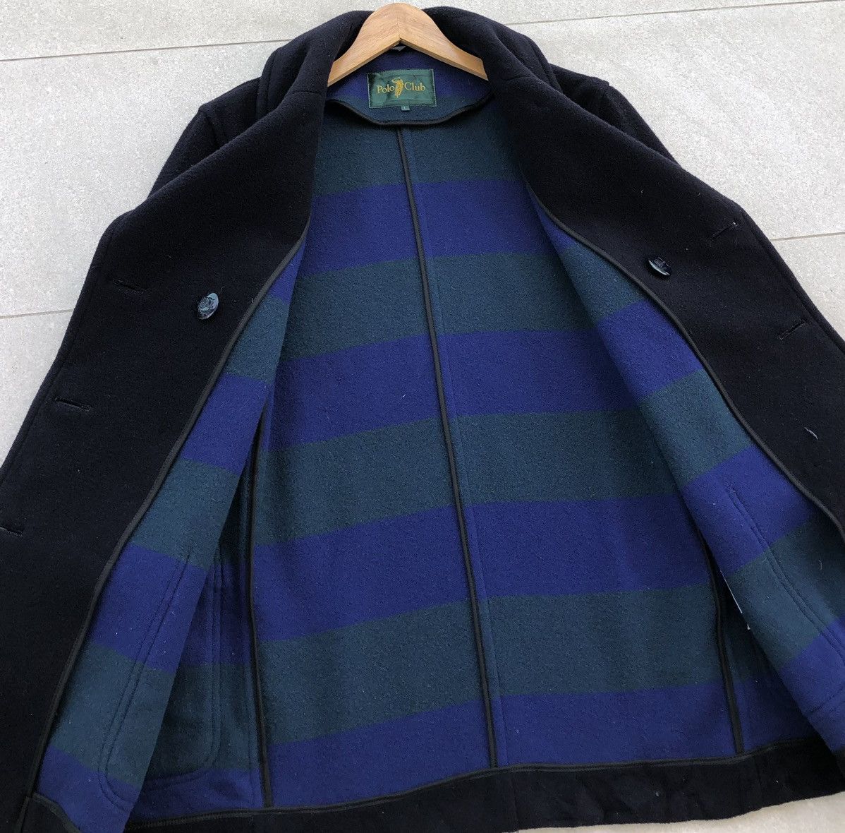 Beverly Hills Polo Club Vintage Polo Club Navy Blue Wool Peacoat Jacket Size US L / EU 52-54 / 3 - 4 Thumbnail