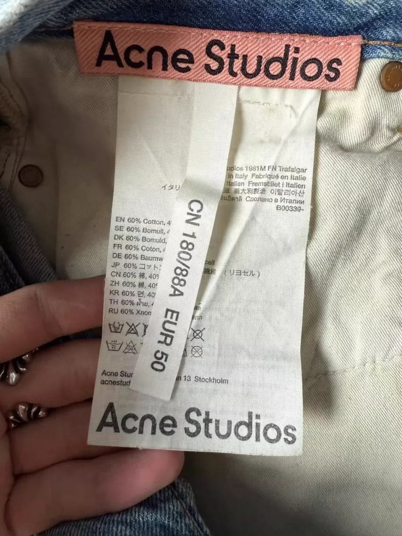 Acne Studios Acne Studios Blue heavy graffiti jeans Size US 34 / EU 50 - 3 Thumbnail