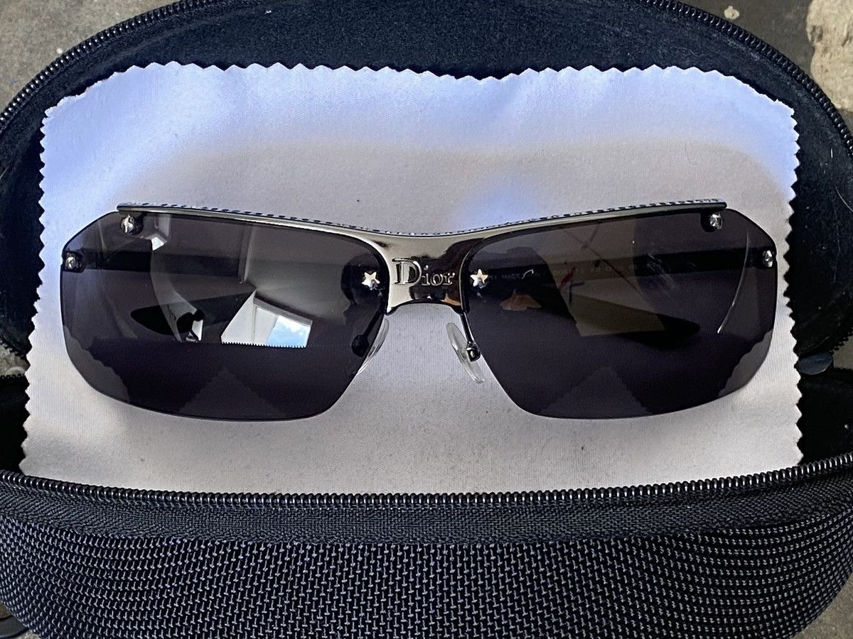 Dior Christian Dior Black Rimless Hit 2 Star Studs Sunglasses Size ONE SIZE - 7 Thumbnail