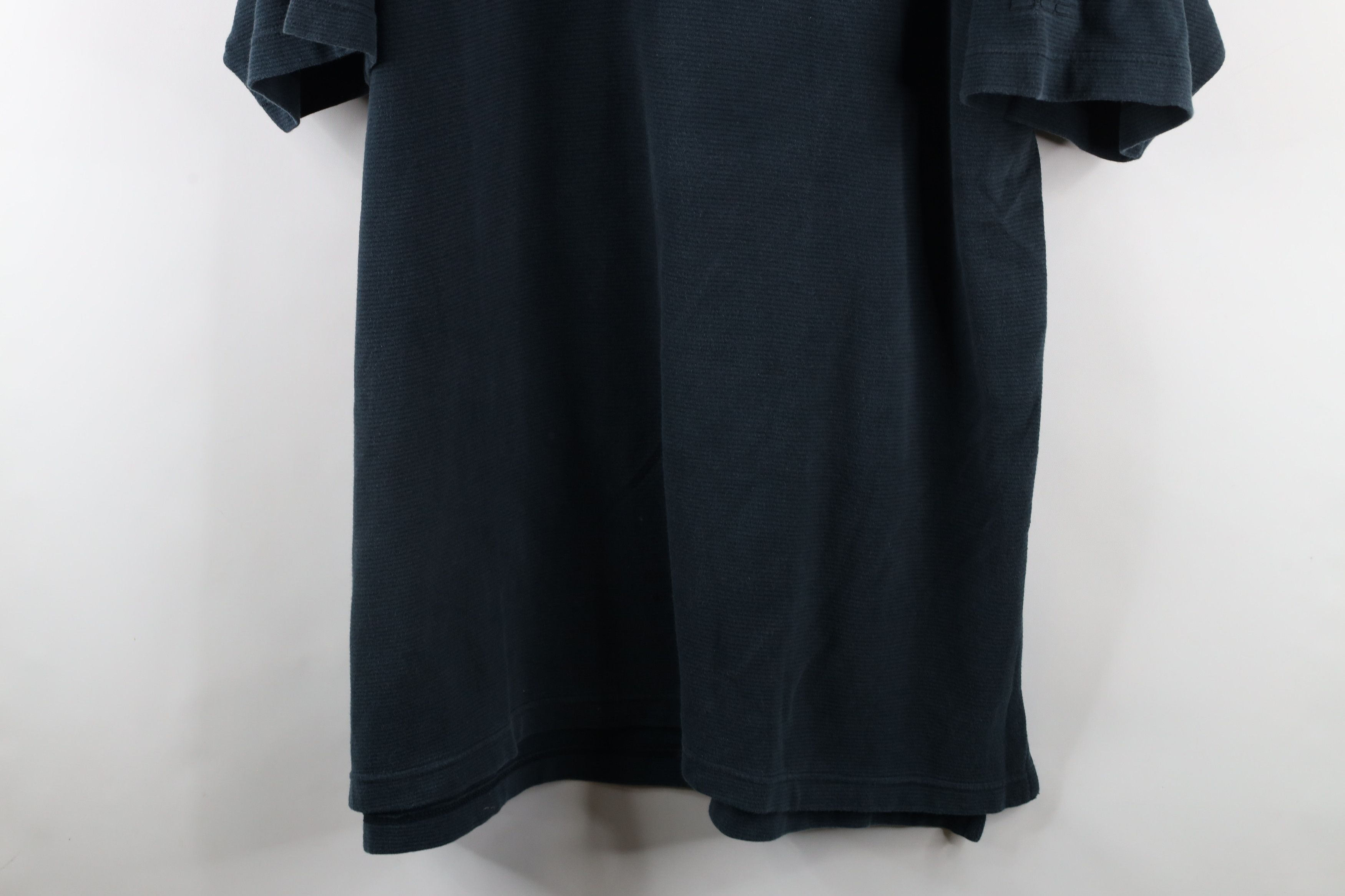 Vintage Vintage 90s Streetwear Baggy Fit Ribbed Knit Polo Black Size US L / EU 52-54 / 3 - 3 Thumbnail