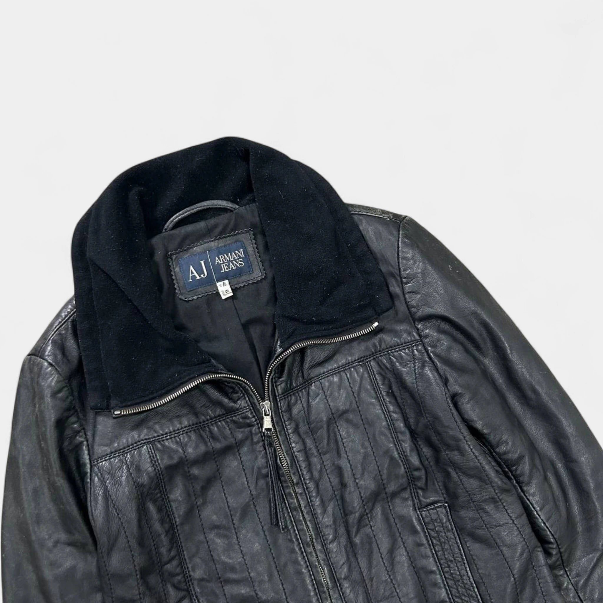Armani Armani Jeans Lambskin Leather Jacket Size US S / EU 44-46 / 1 - 2 Thumbnail