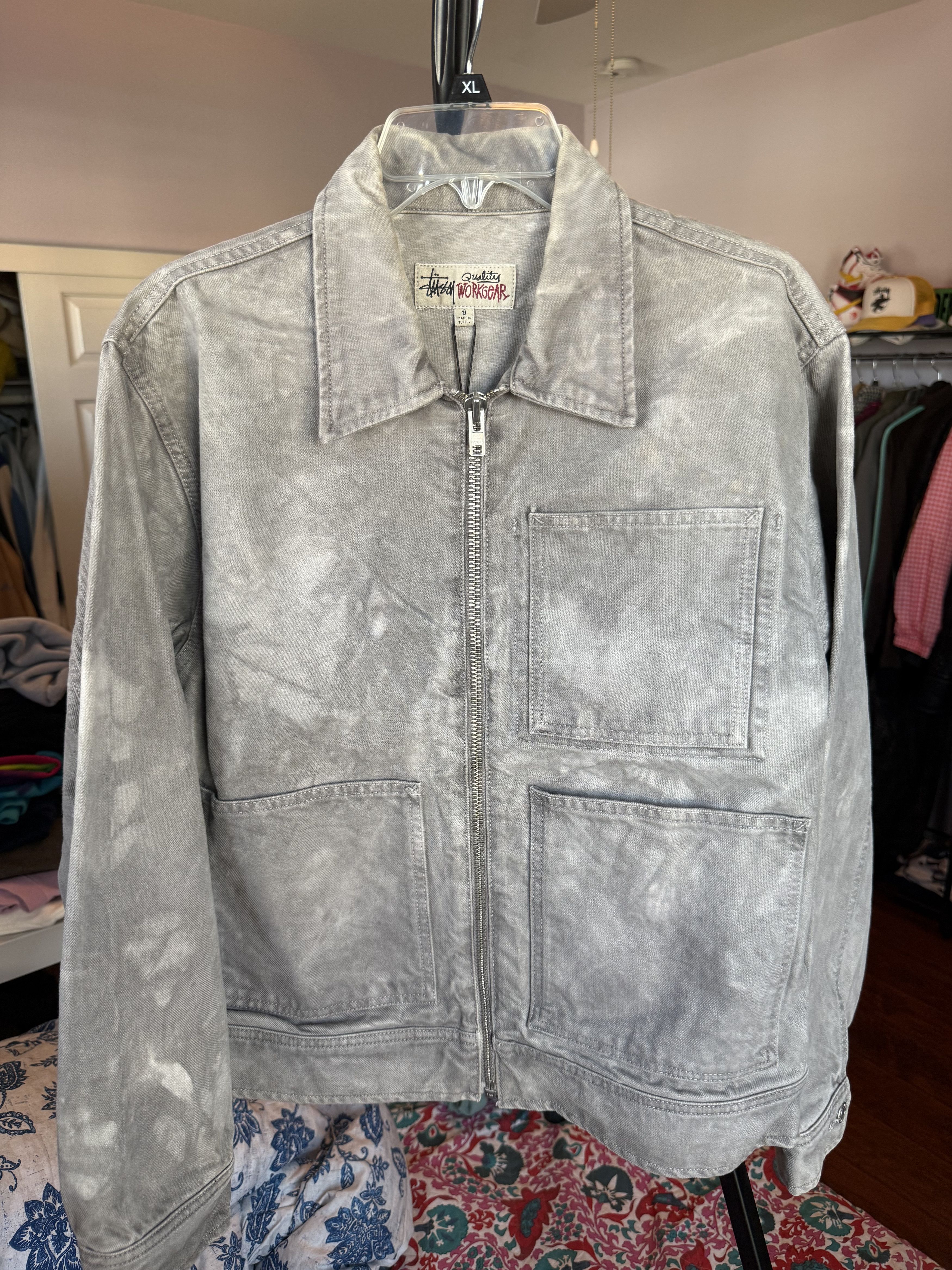 Stussy Stussy Mix Stripe Zip-up Work Jacket | Grailed