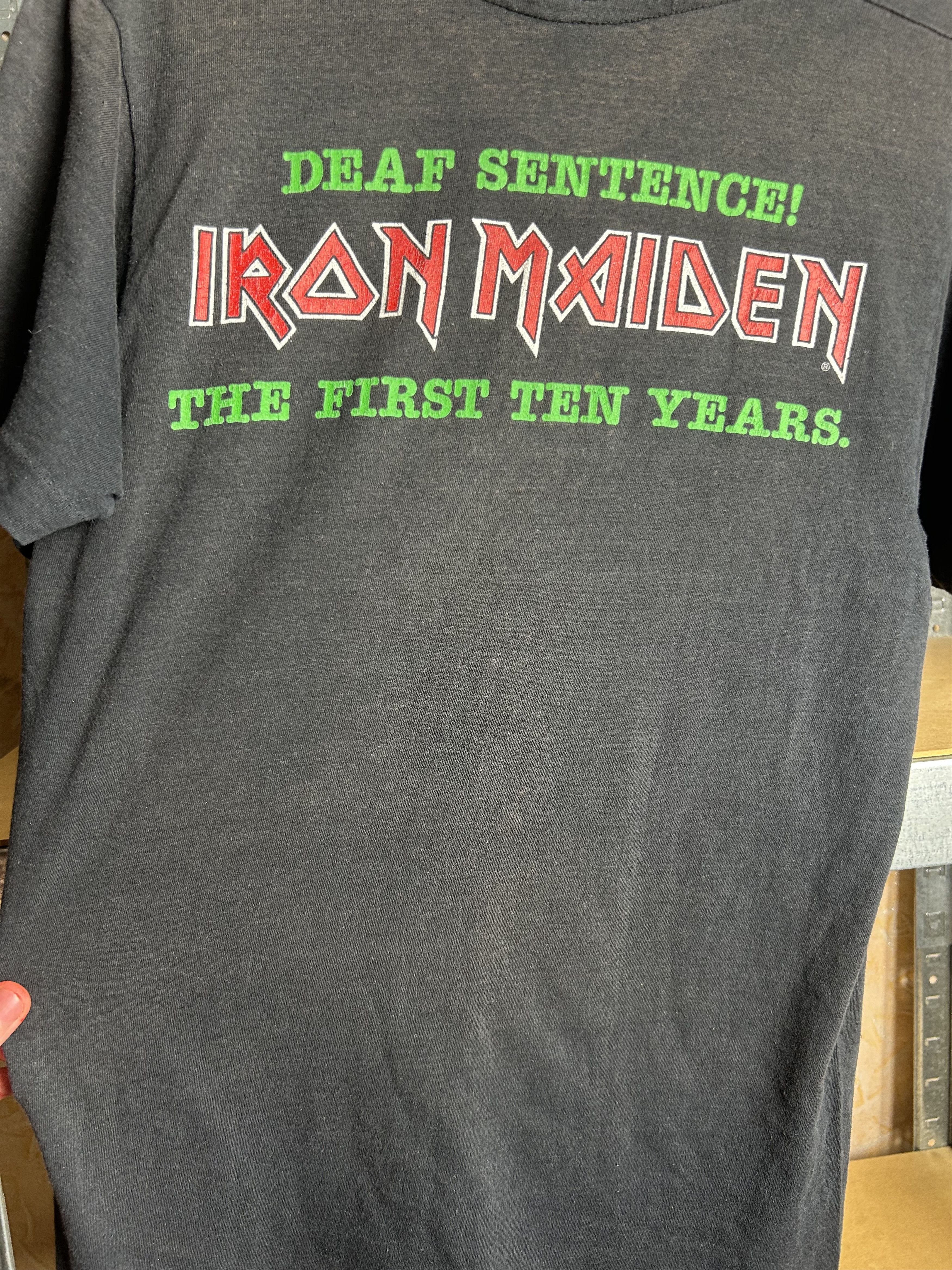 Band Tees Vintage 1990 Iron Maiden Ten Years Santa Rock Band T-shirt Size US L / EU 52-54 / 3 - 12 Thumbnail