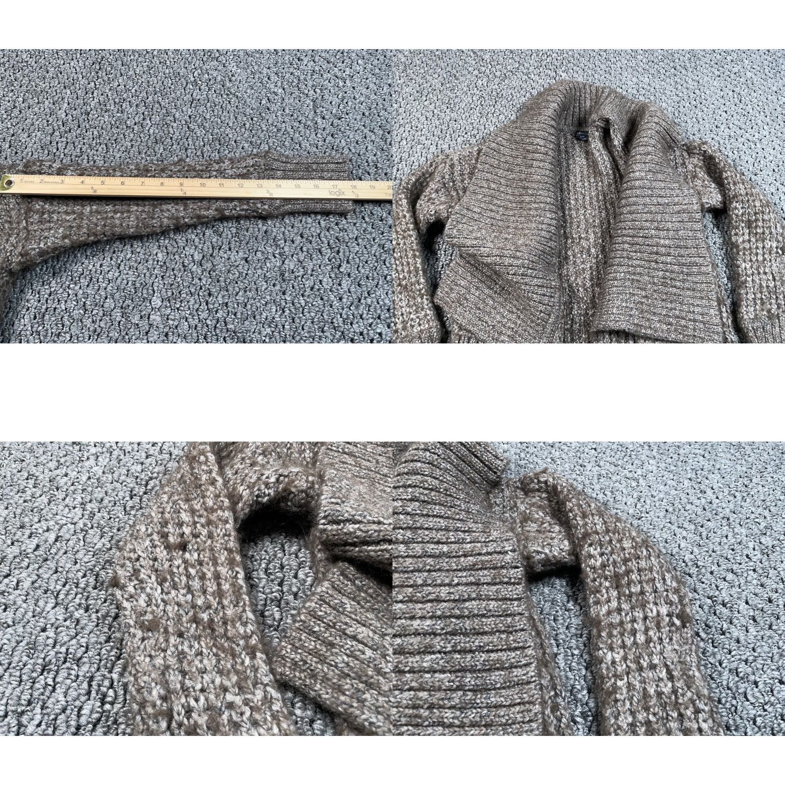 Club Monaco VINTAGE Club Monaco Wool Mohair Open Cardigan Women's XS Brown Chunky Knit Size XS / US 0-2 / IT 36-38 - 8 Thumbnail