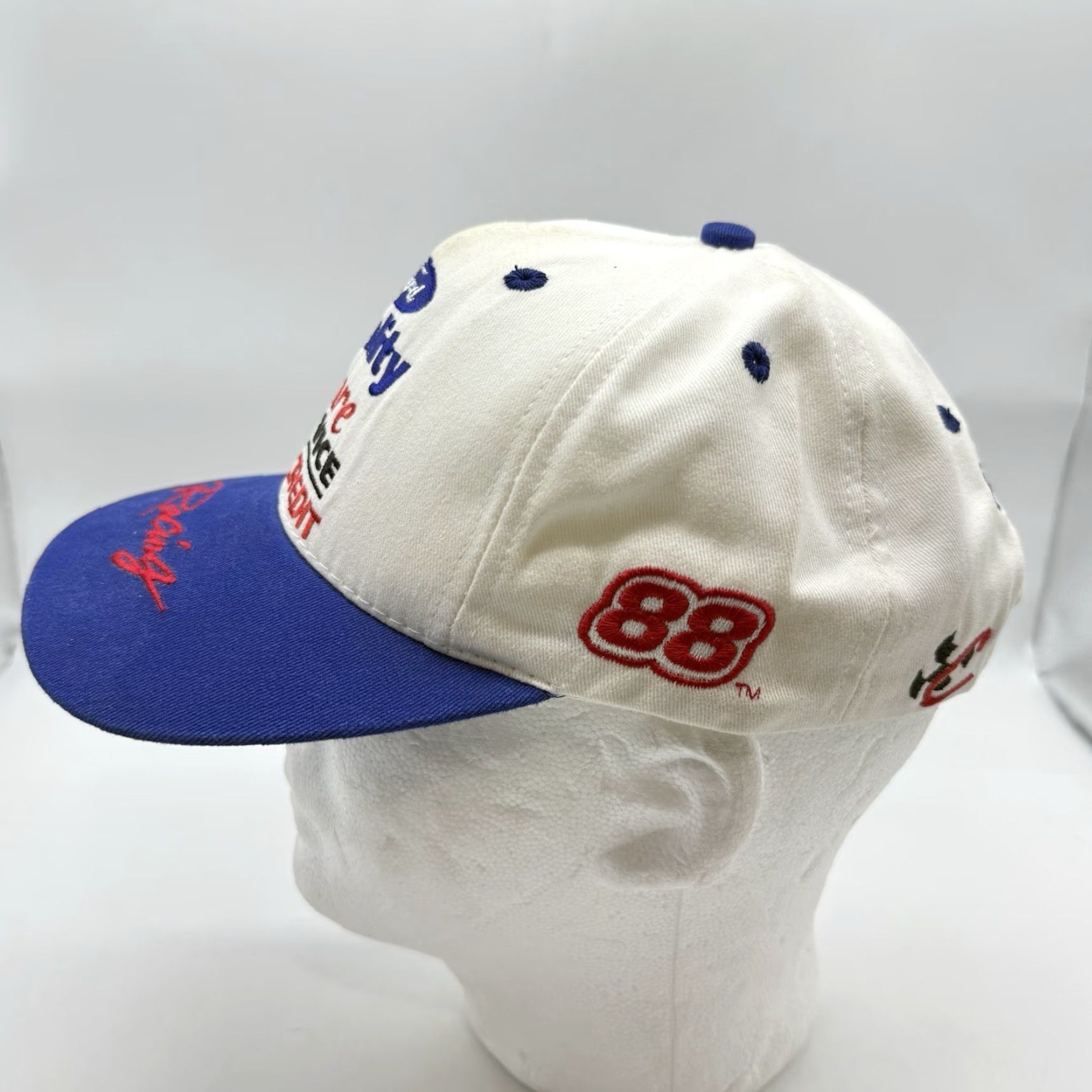Vintage VINTAGE Nascar Hat Cap Snap Back White Ford #88 Racing Team Quality Care Navy? Size ONE SIZE - 6 Thumbnail