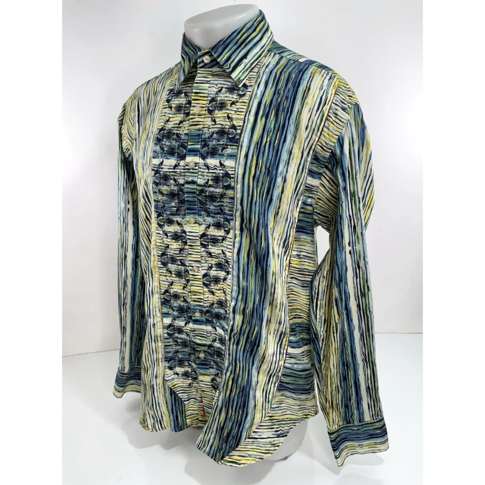 Robert Graham Robert Graham Limited Edition Embroidered Shirt L XL Men Button-Up Long Sleeve Multicolor 62/190 Size US XL / EU 56 / 4 - 3 Thumbnail