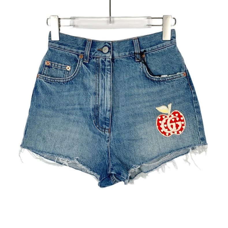Gucci Gucci Size 25 Leather logo letter apple pattern embroidery Size US 26 / EU 42 - 1 Thumbnail